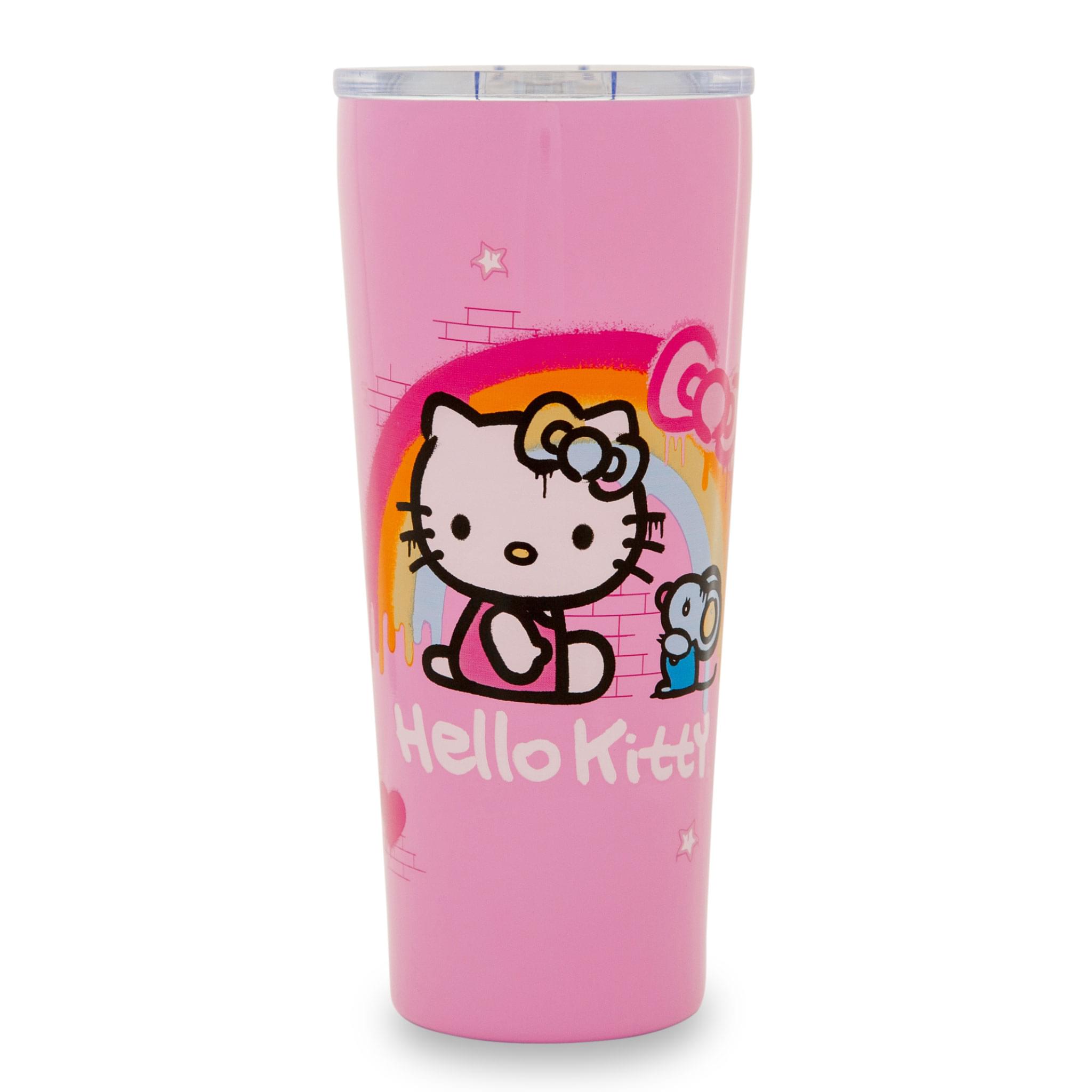 Sanrio Hello Kitty Graffiti Rainbow 22-Ounce Stainless Steel Tumbler