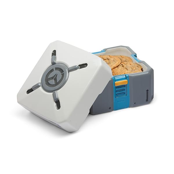 Epic Overwatch-Inspired Ceramic Cookie Jar: 5 1/2 x 6 3/4 Loot Box Design
