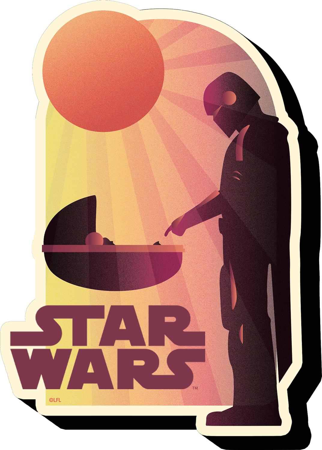 Star Wars: The Adorable The Child Sunset Chunky Magnet