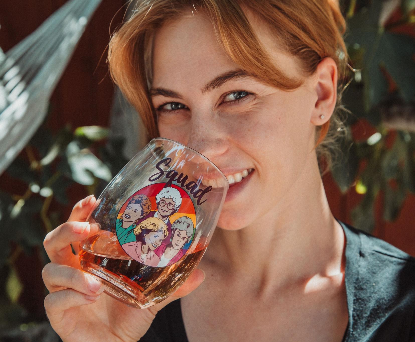 The Golden Girls Rainbow Squad 20-Ounce Stemless Wine Glass