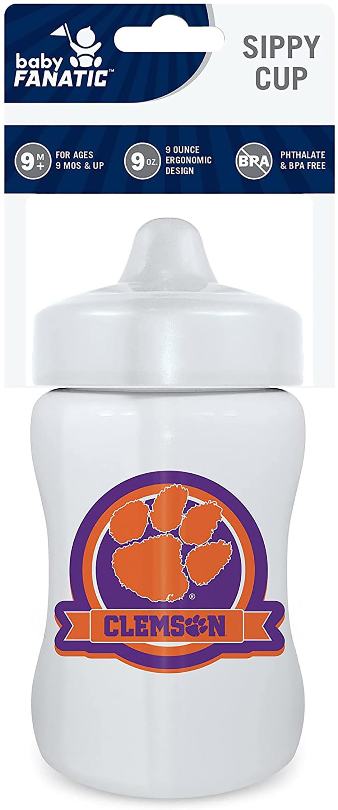 Go, Clemson Tigers! 9oz Baby Sippy Cup