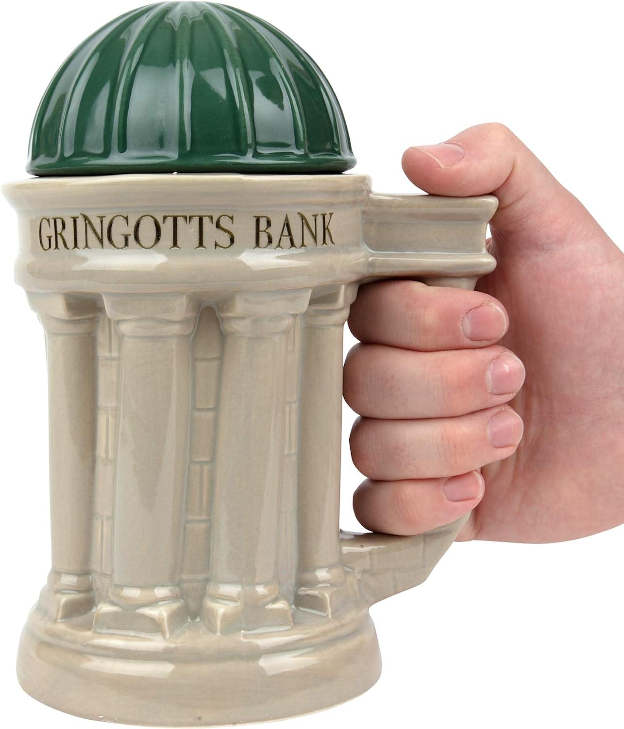 Enchanting Harry Potter Gringotts Bank 28oz Lidded Mug