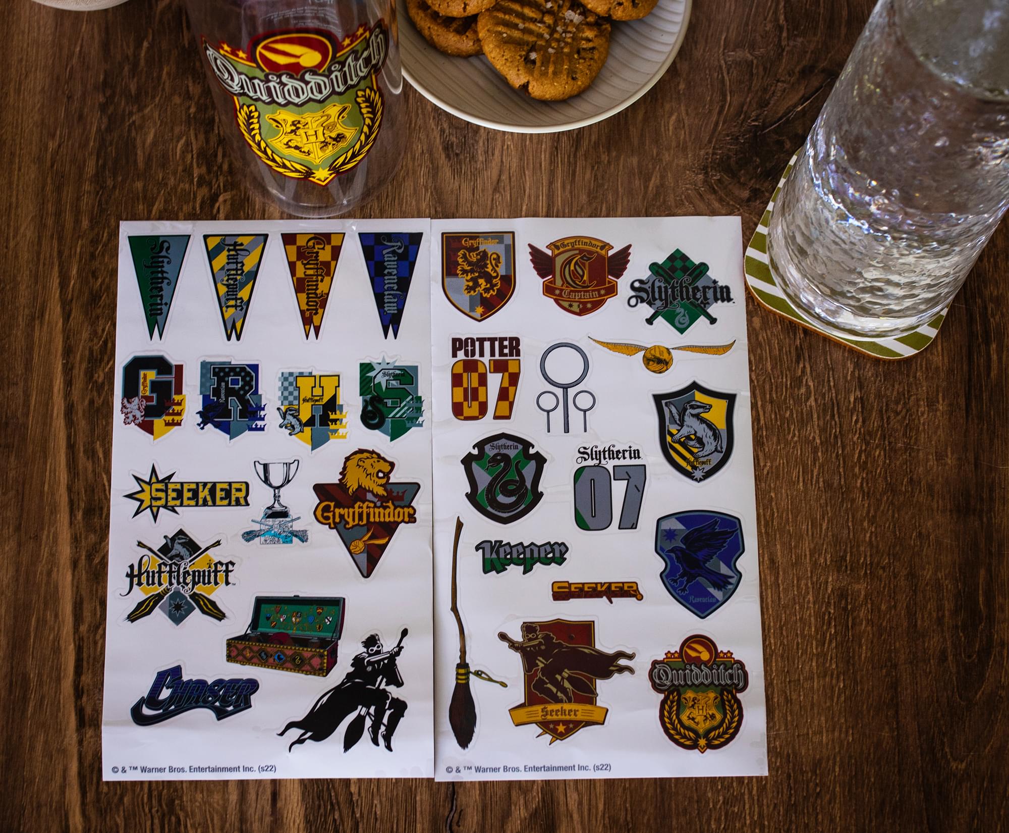 Magical Harry Potter Quidditch 32-Ounce Water Bottle with Sticker Set