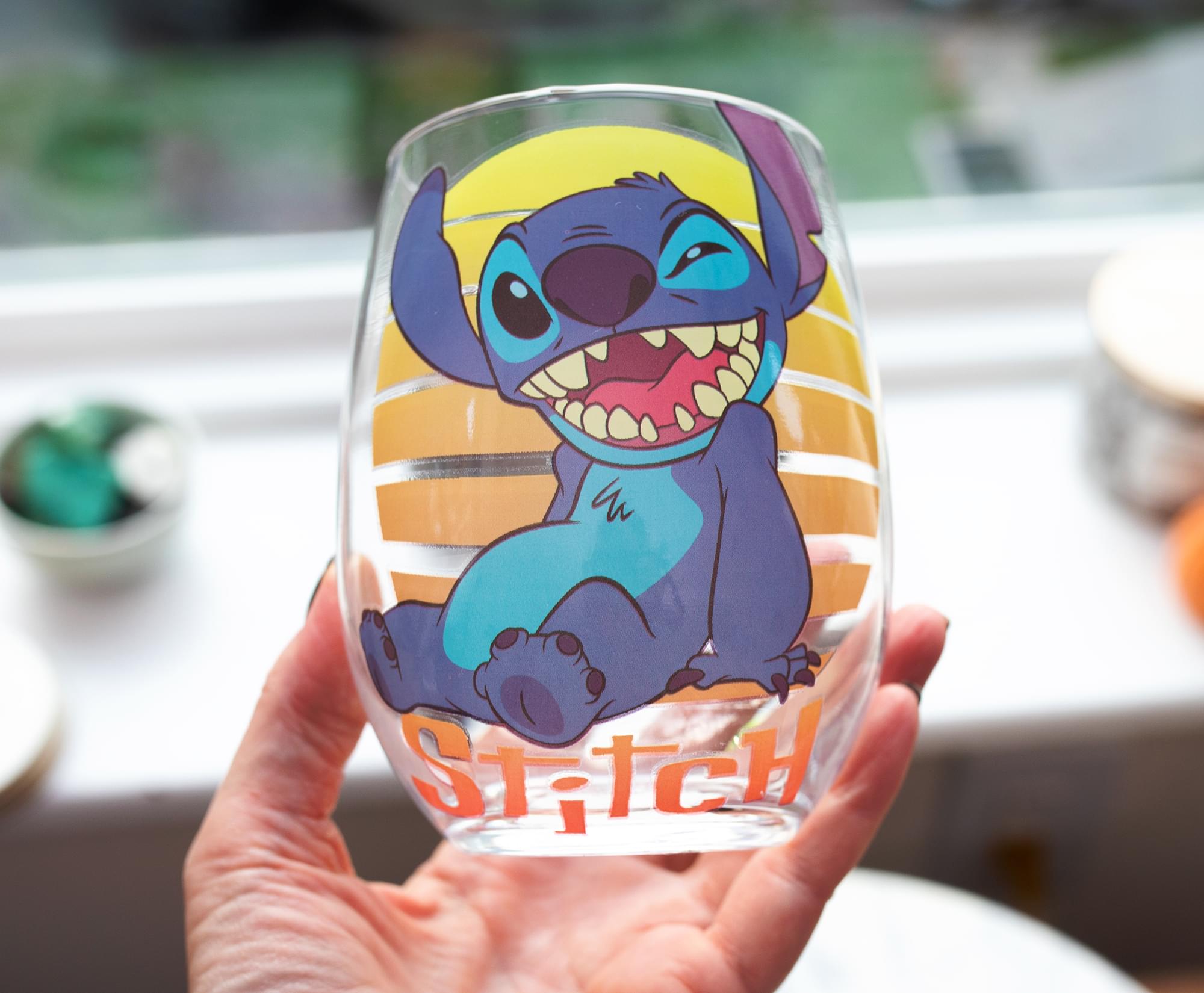 Disney Lilo & Stitch 20-Ounce Stemless Wine Glass: Sip in Style with Your Favorite Alien