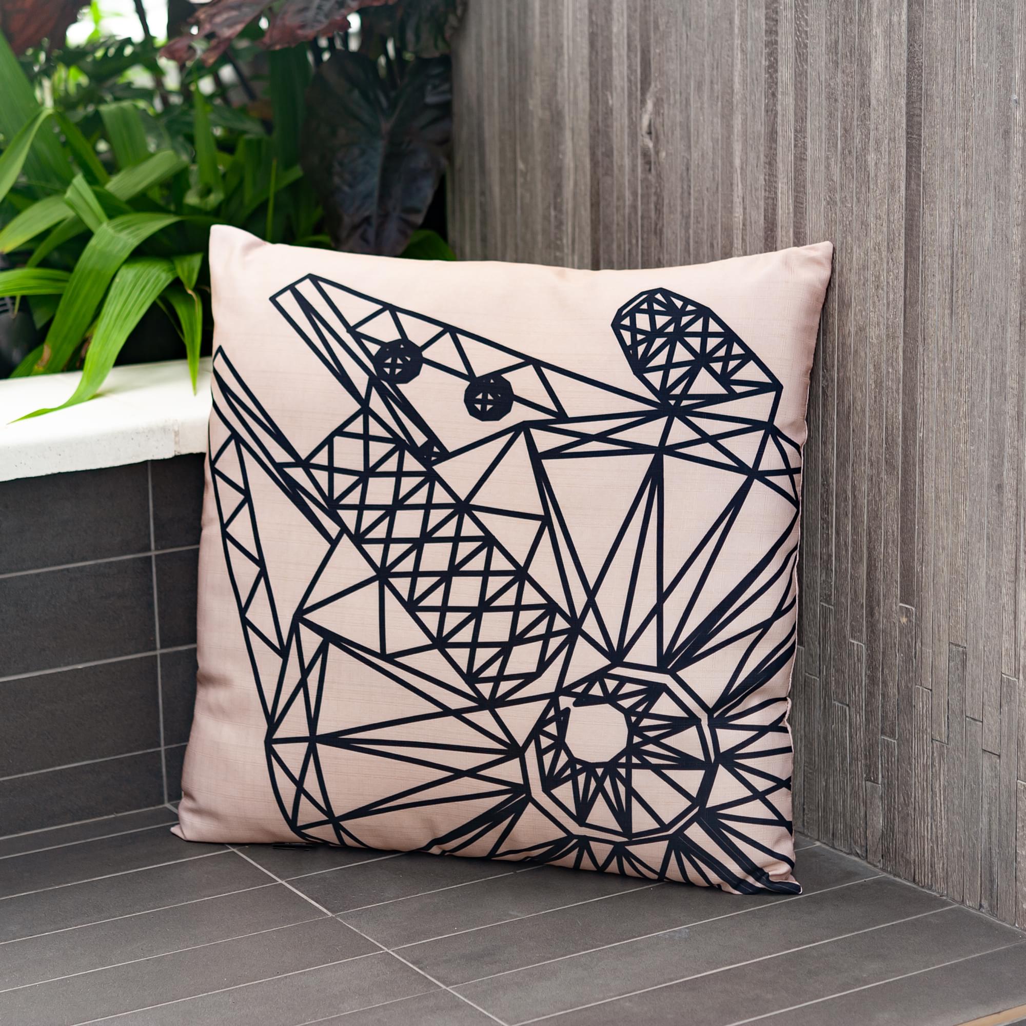 Star Wars Millennium Falcon 25x25-Inch Large Throw Pillow
