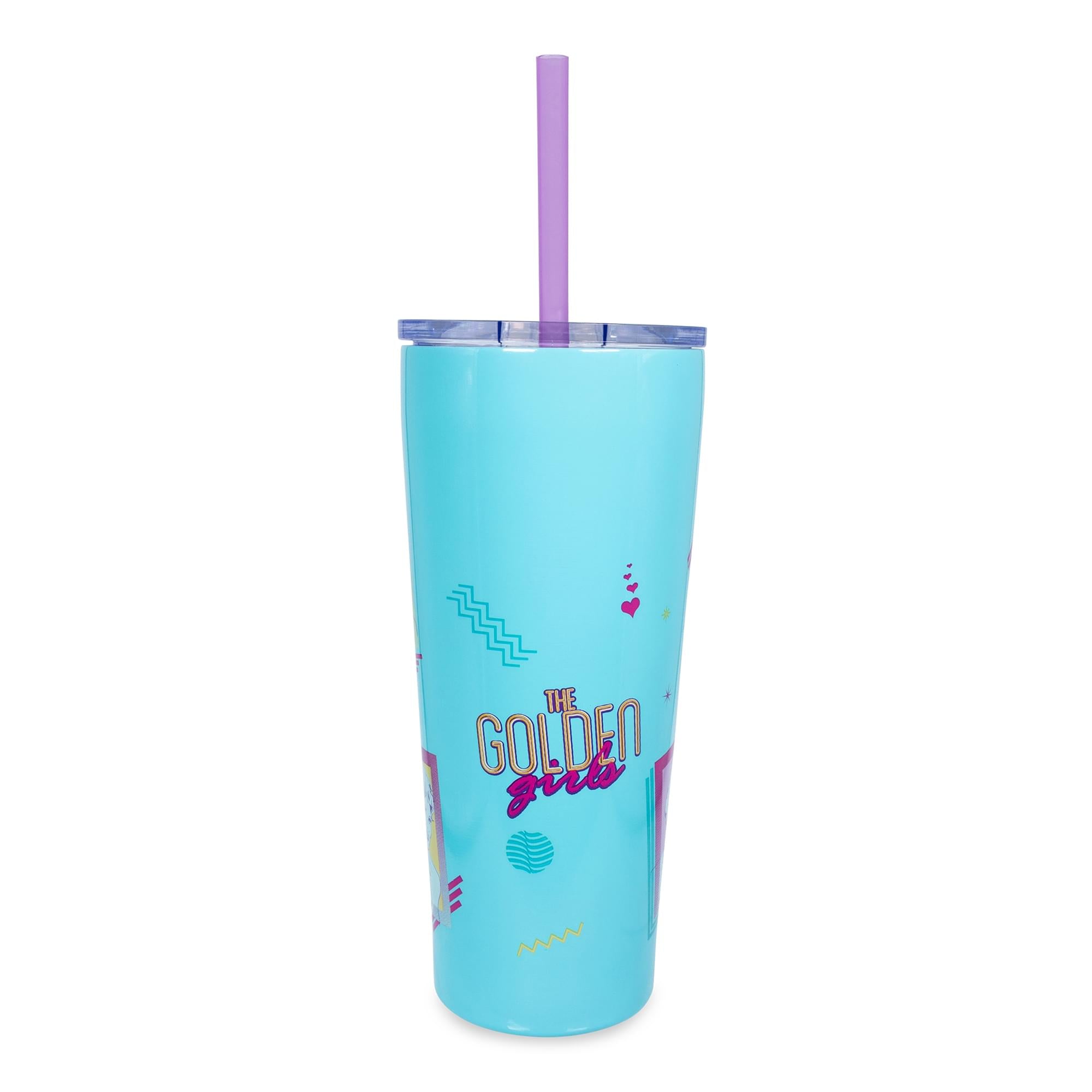 The Golden Girls 22-Ounce Double-Walled Stainless Steel Tumbler with Straw - Sip in Style with Your Favorite Gal Pals