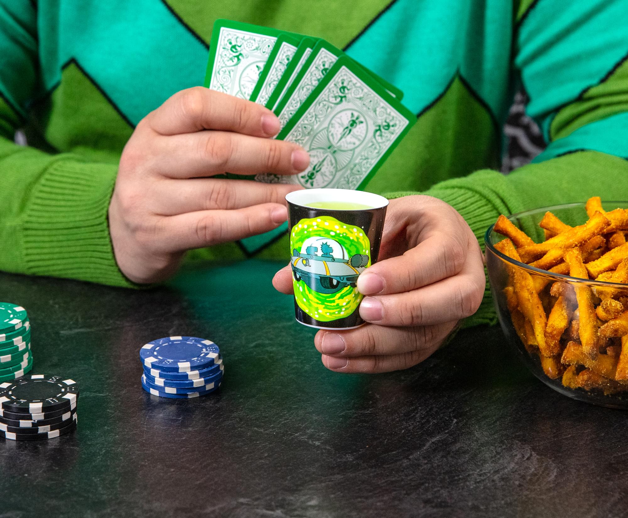 Rick and Morty 1.5-Ounce Plastic Mini Shot Glass Set of 4 - Your Out-of-This-World Drinking Companion