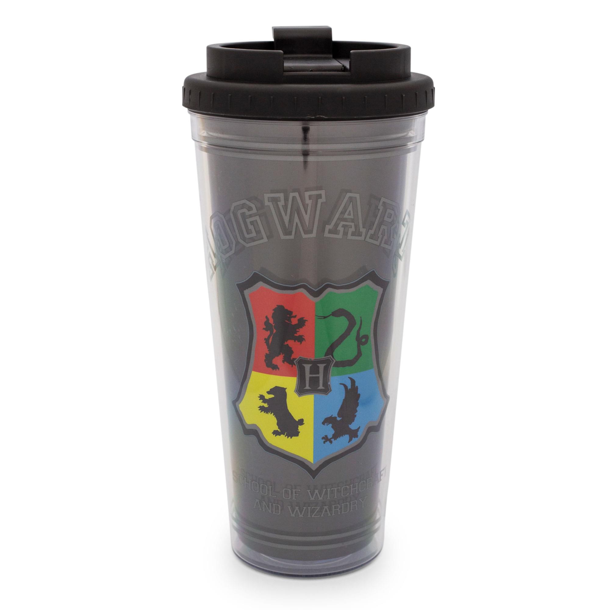 Harry Potter Hogwarts Crest 24-Ounce Plastic Tumbler with Lid