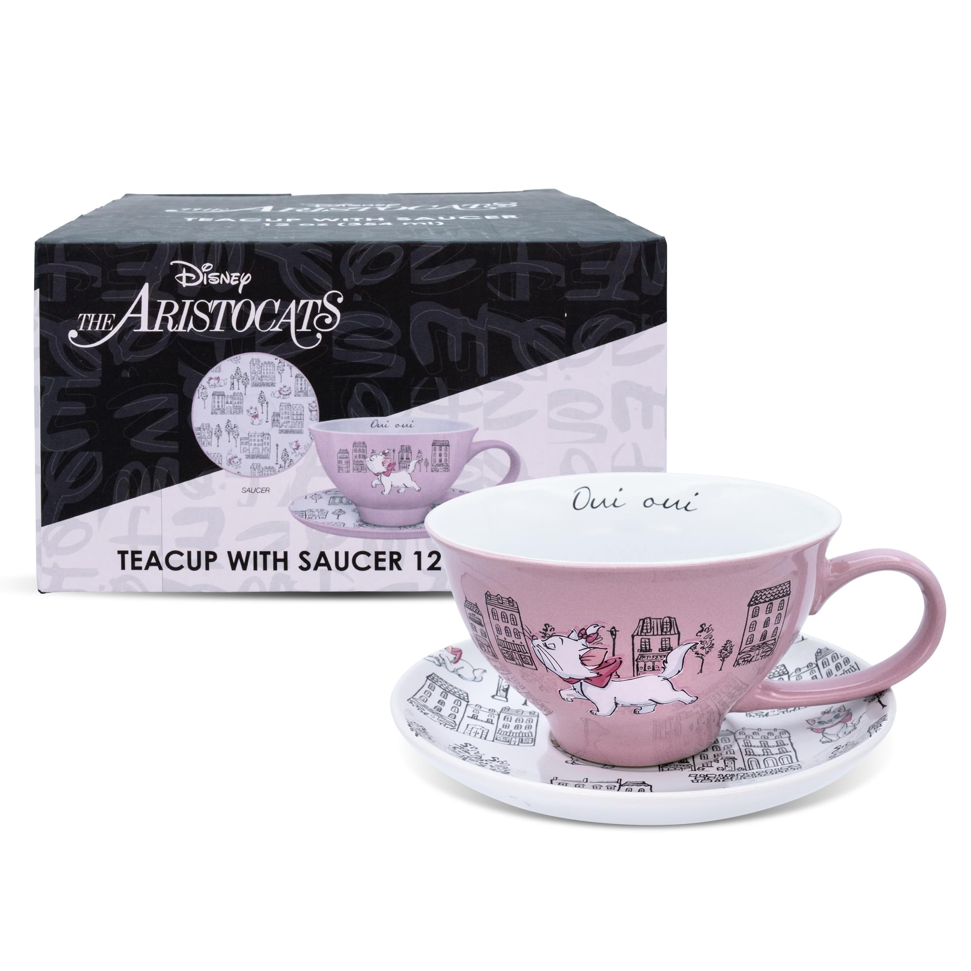 Enchanting Disney The Aristocats Marie Ceramic Teacup & Saucer Set