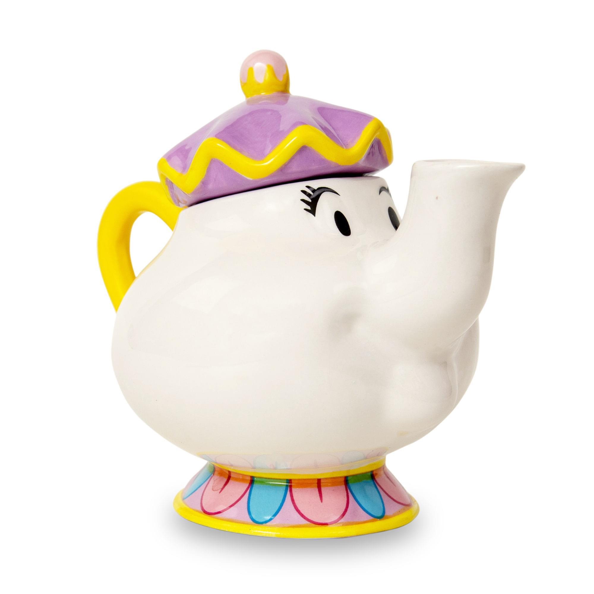 Enchanting Disney Beauty and the Beast Mrs. Potts Ceramic Teapot Replica
