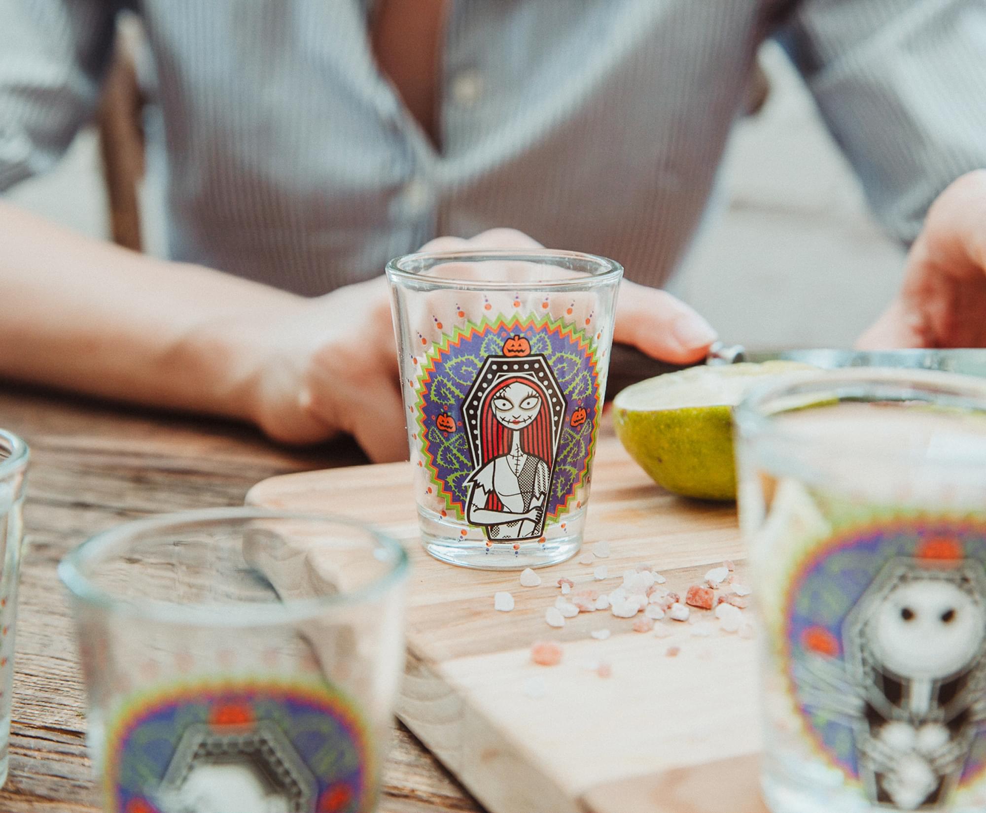 Disney's Nightmare Before Christmas Day of the Dead Mini Shot Glasses - Set of 4: Sip in Style and Celebrate!
