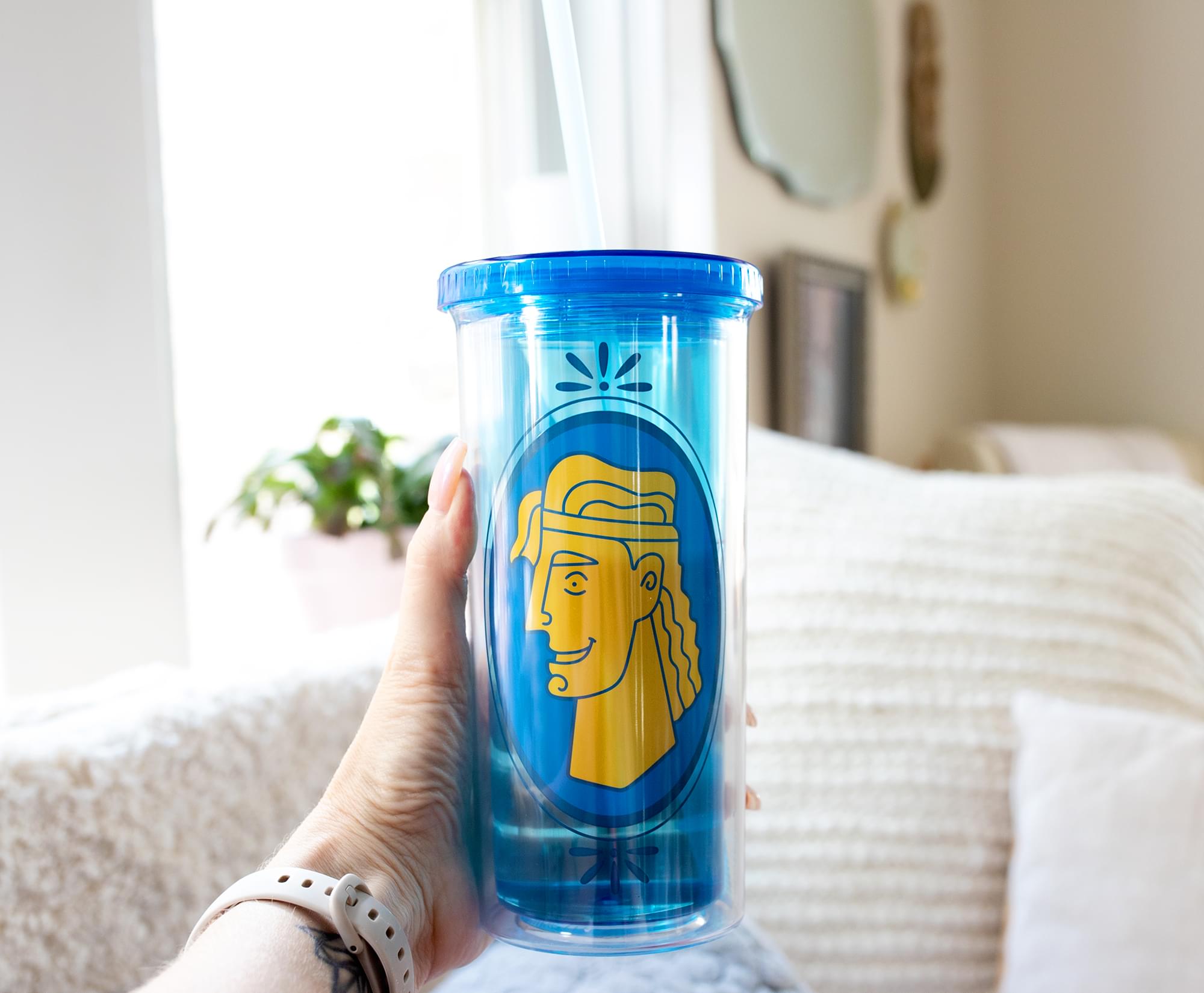 Disney Hercules 20-Ounce Double-Walled Tumbler with Lid and Straw