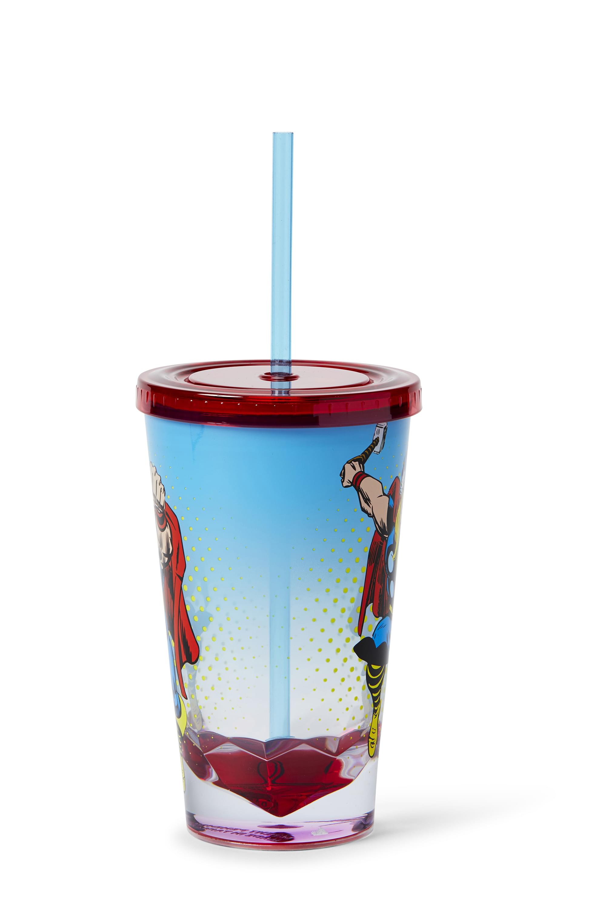 Marvel Thor God of Thunder 19-Ounce Insulated Tumbler with Lid and Straw