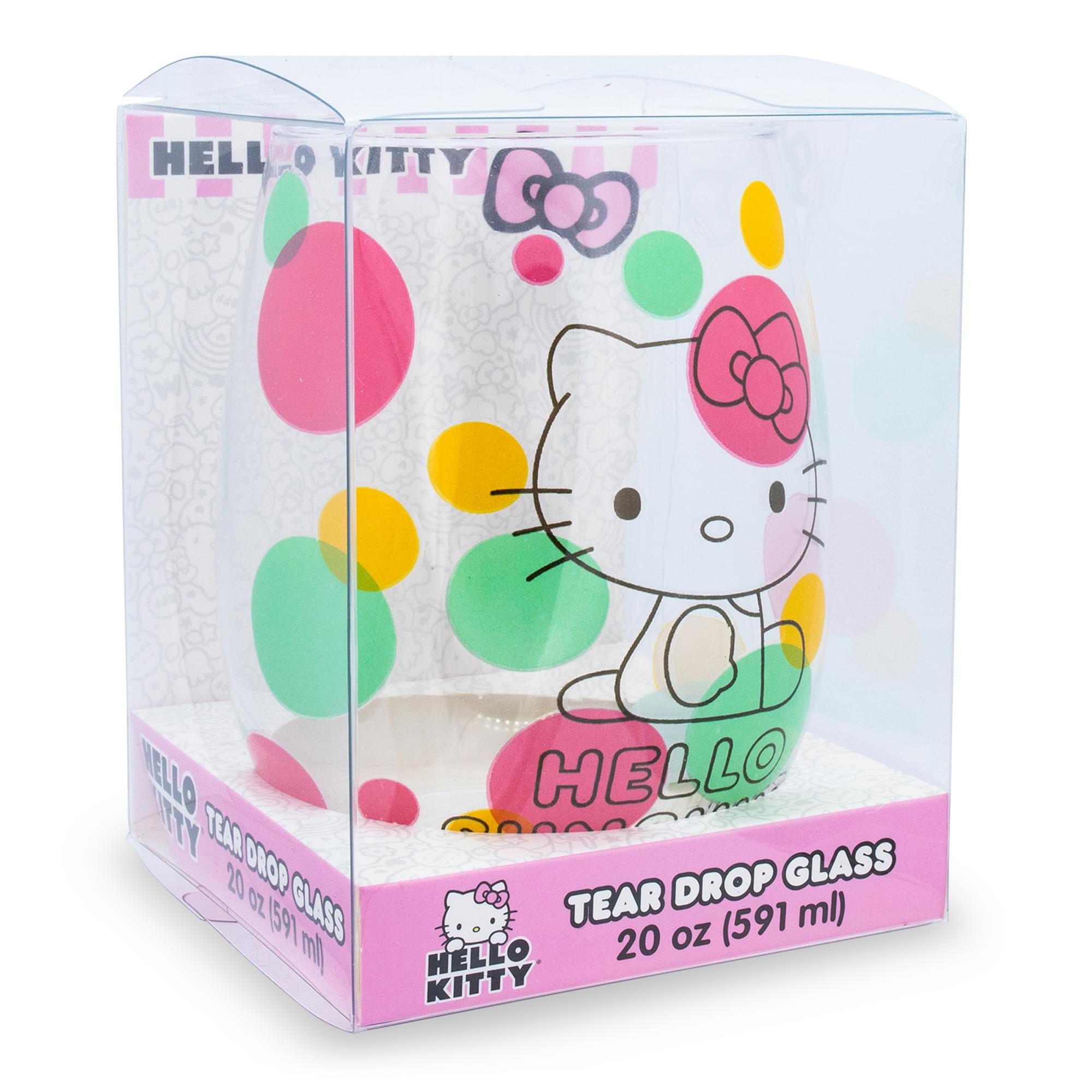 Sanrio Hello Kitty Loves Ice Cream 20-Ounce Stemless Wine Glass