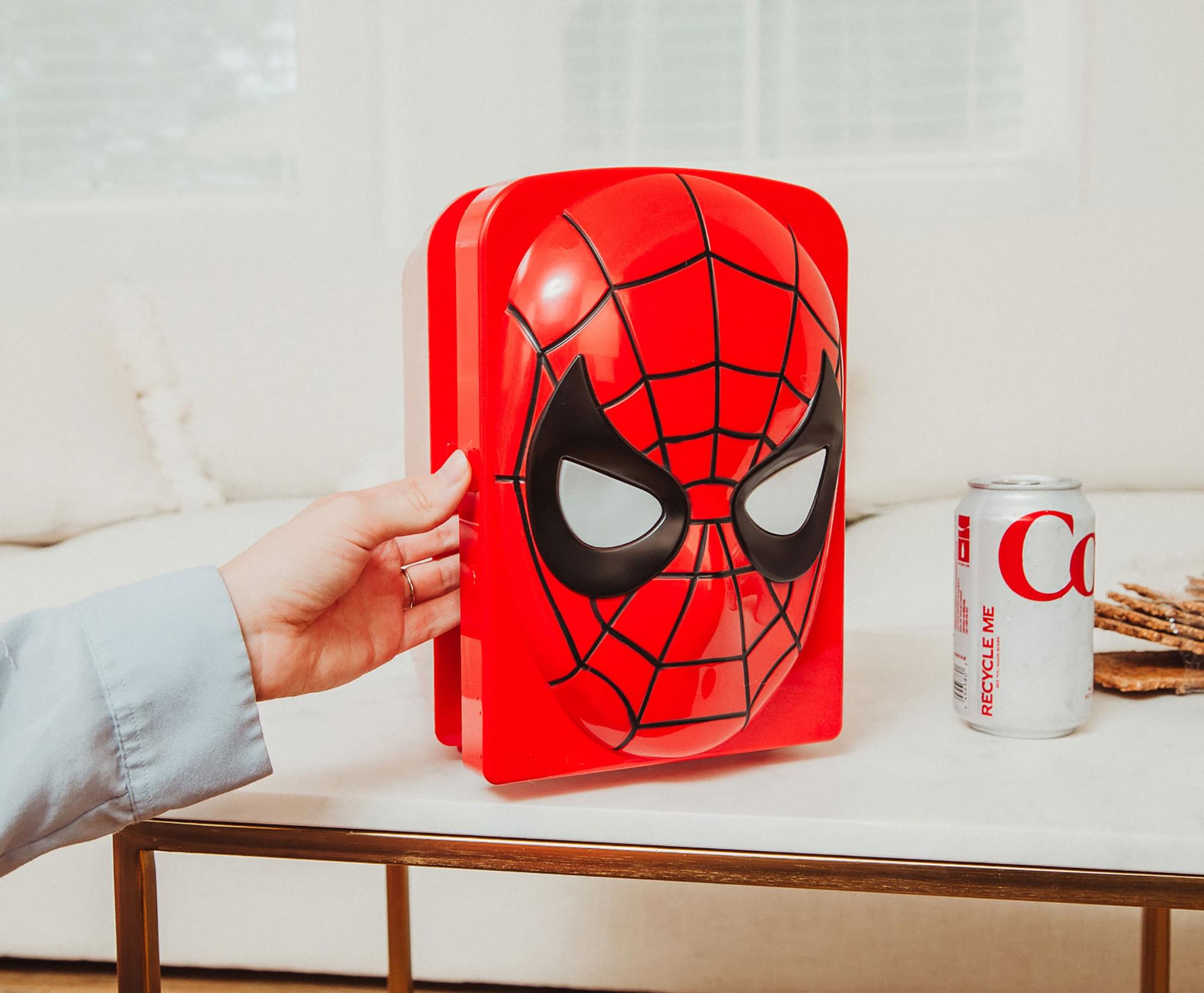 Marvel Spider-Man 4-Liter Mini Fridge: Chill & Warm with the Web-Slinger