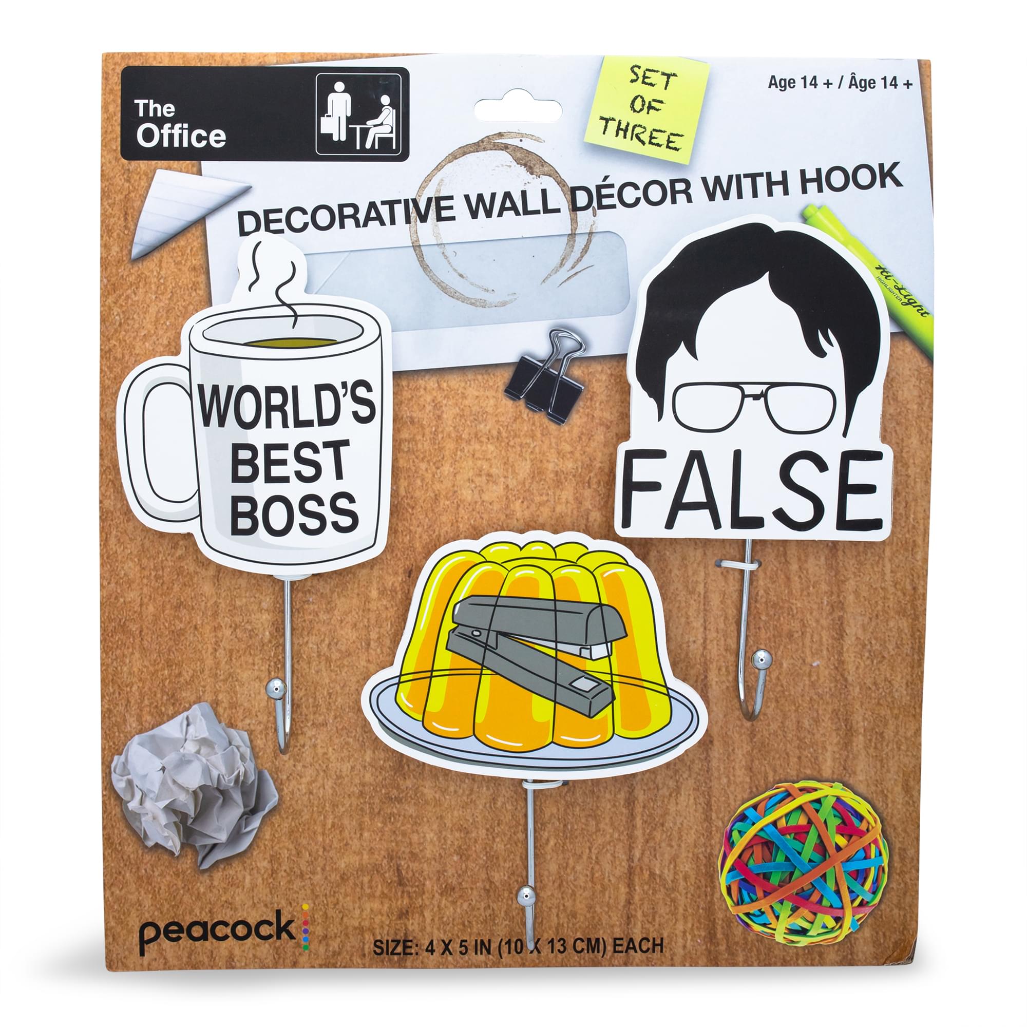 The Office-Inspired Die-Cut Coat Hanger Wall Hooks (Set of 3)