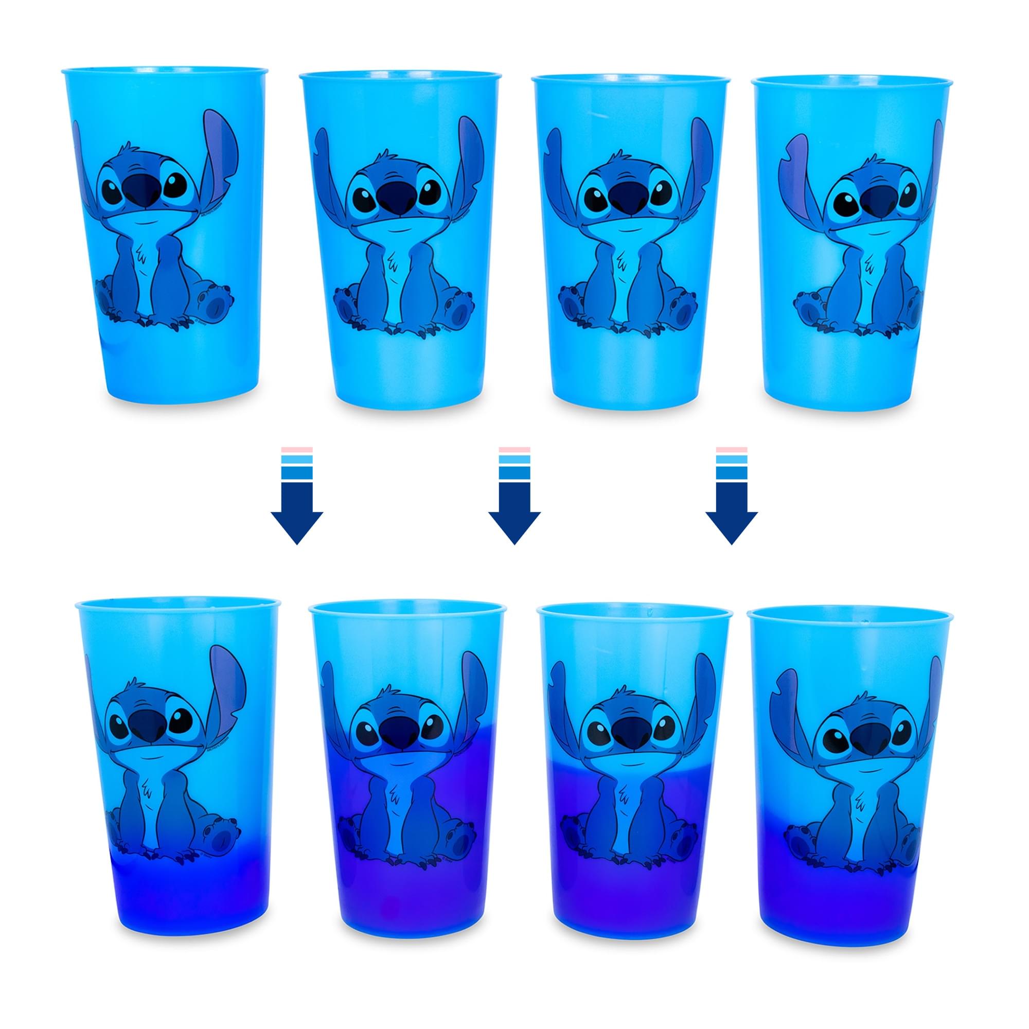 Magic Disney Lilo & Stitch Color-Changing Plastic Cups - Set of 4