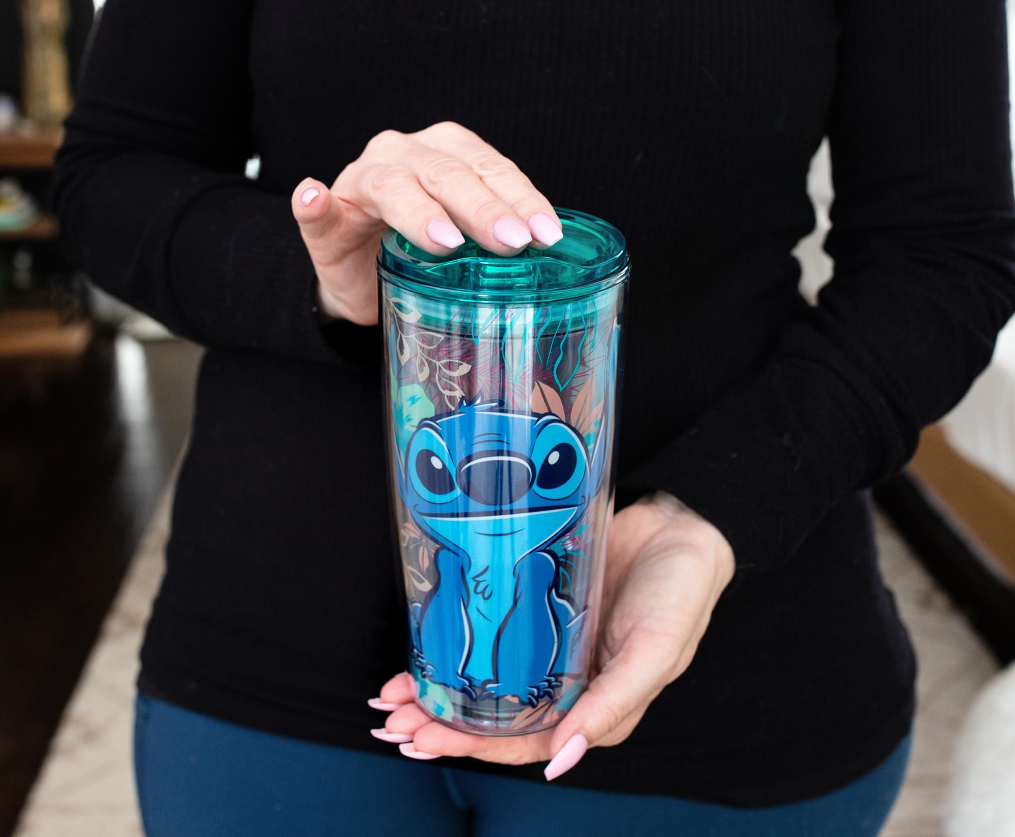 Disney Lilo & Stitch 20-Ounce Travel Tumbler with Slide Close Lid