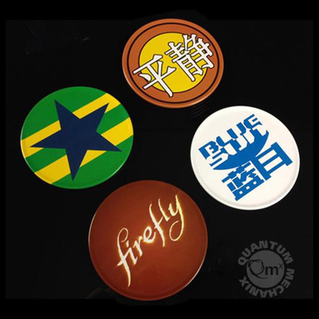 Serenity-Inspired Metal Coasters Set of 4: Firefly Fan's Must-Have