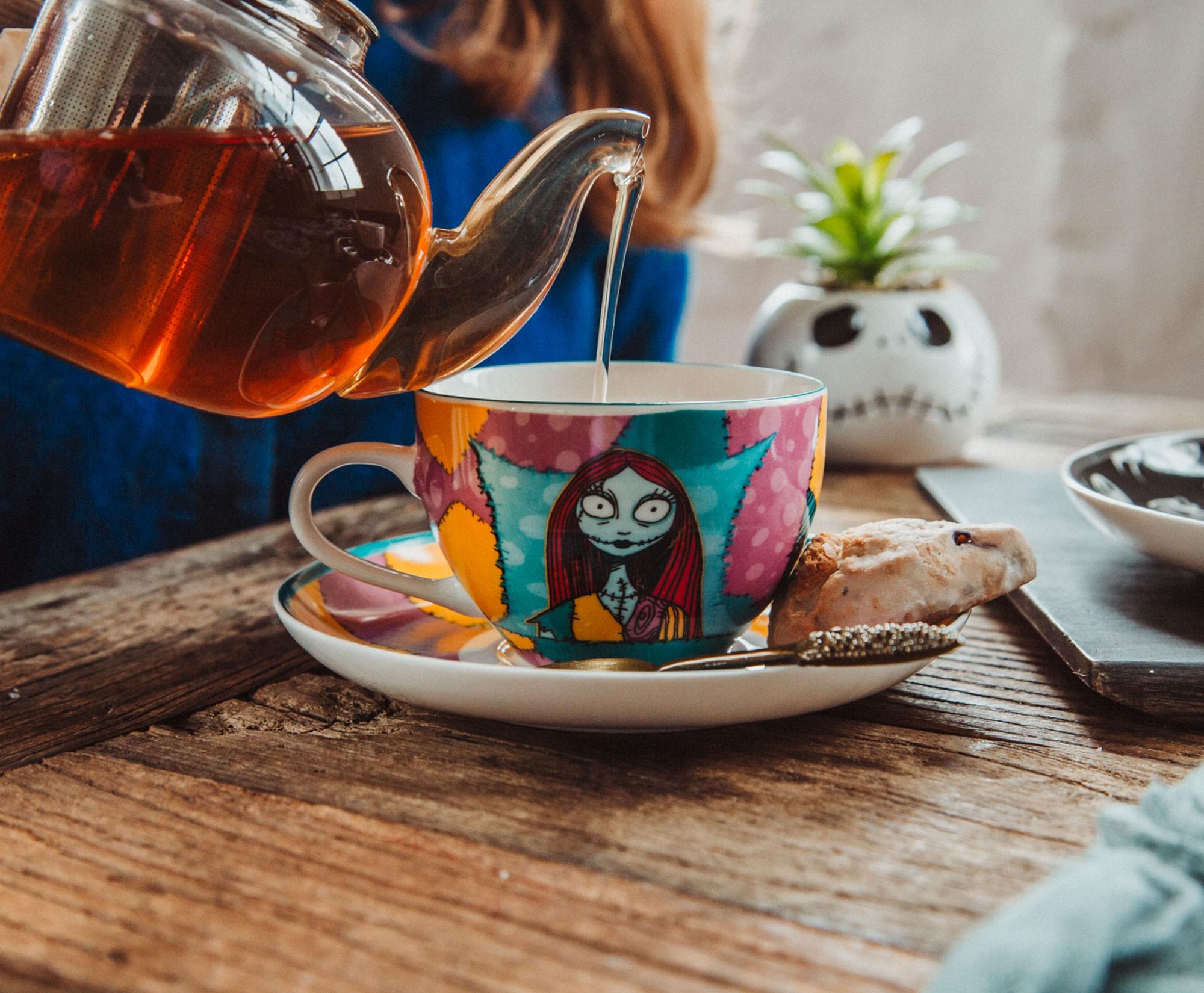 Disney's Enchanting Nightmare Before Christmas Jack & Sally Teacup Set - A Must-Have for Tea Lovers!