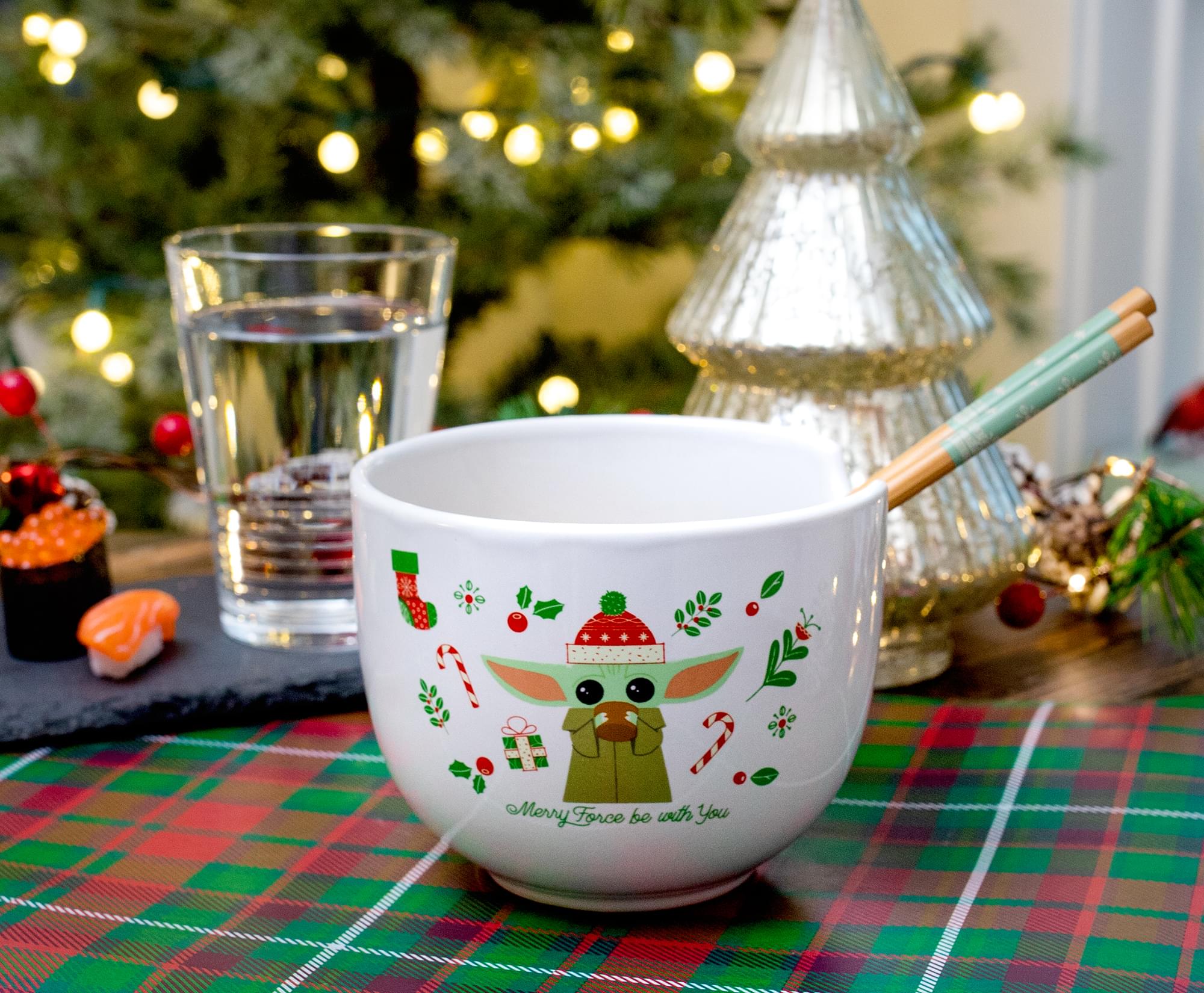 The Mandalorian Grogu Holiday Ramen Bowl & Chopstick Set