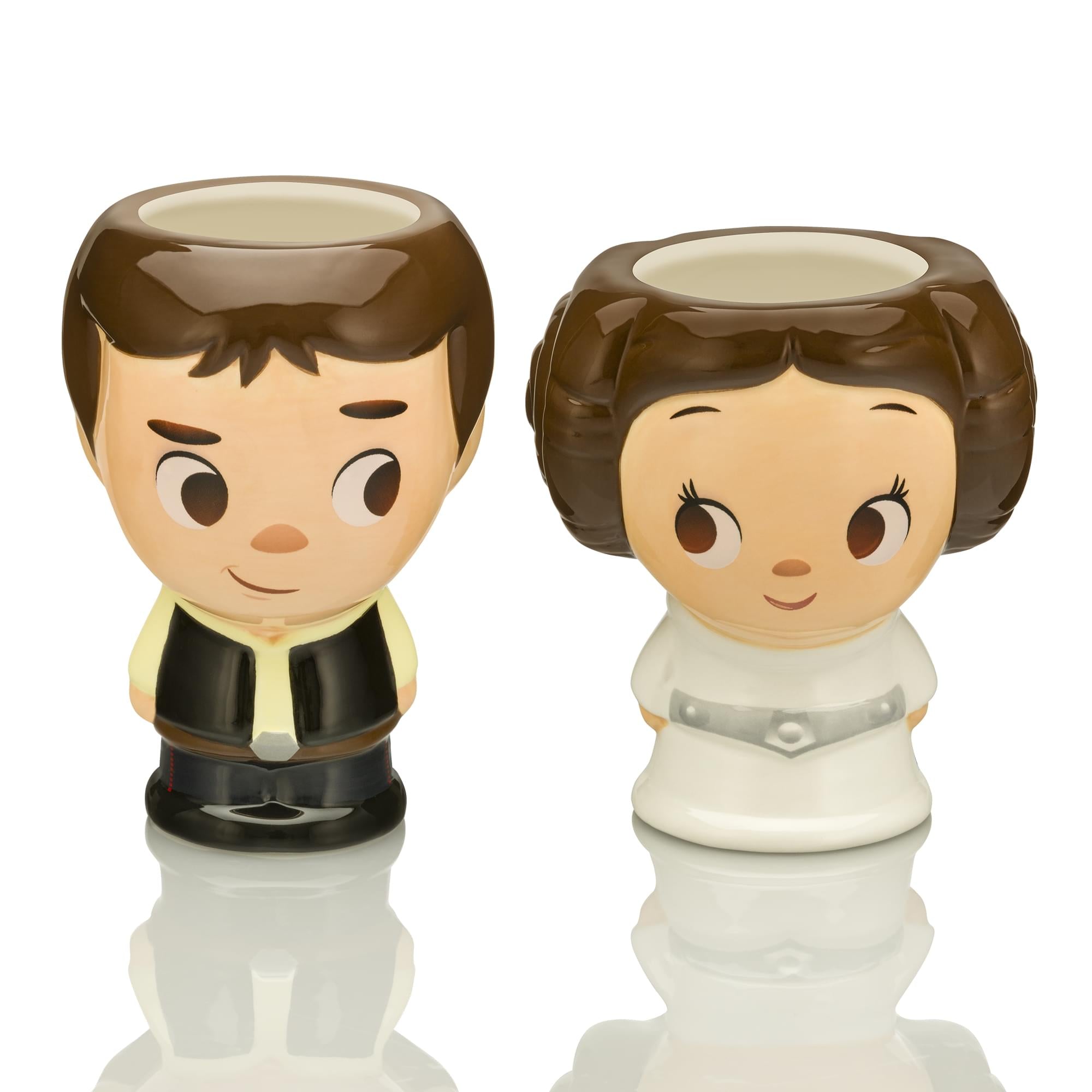 Adorable Star Wars Han and Leia 16-Ounce Ceramic Mug Set