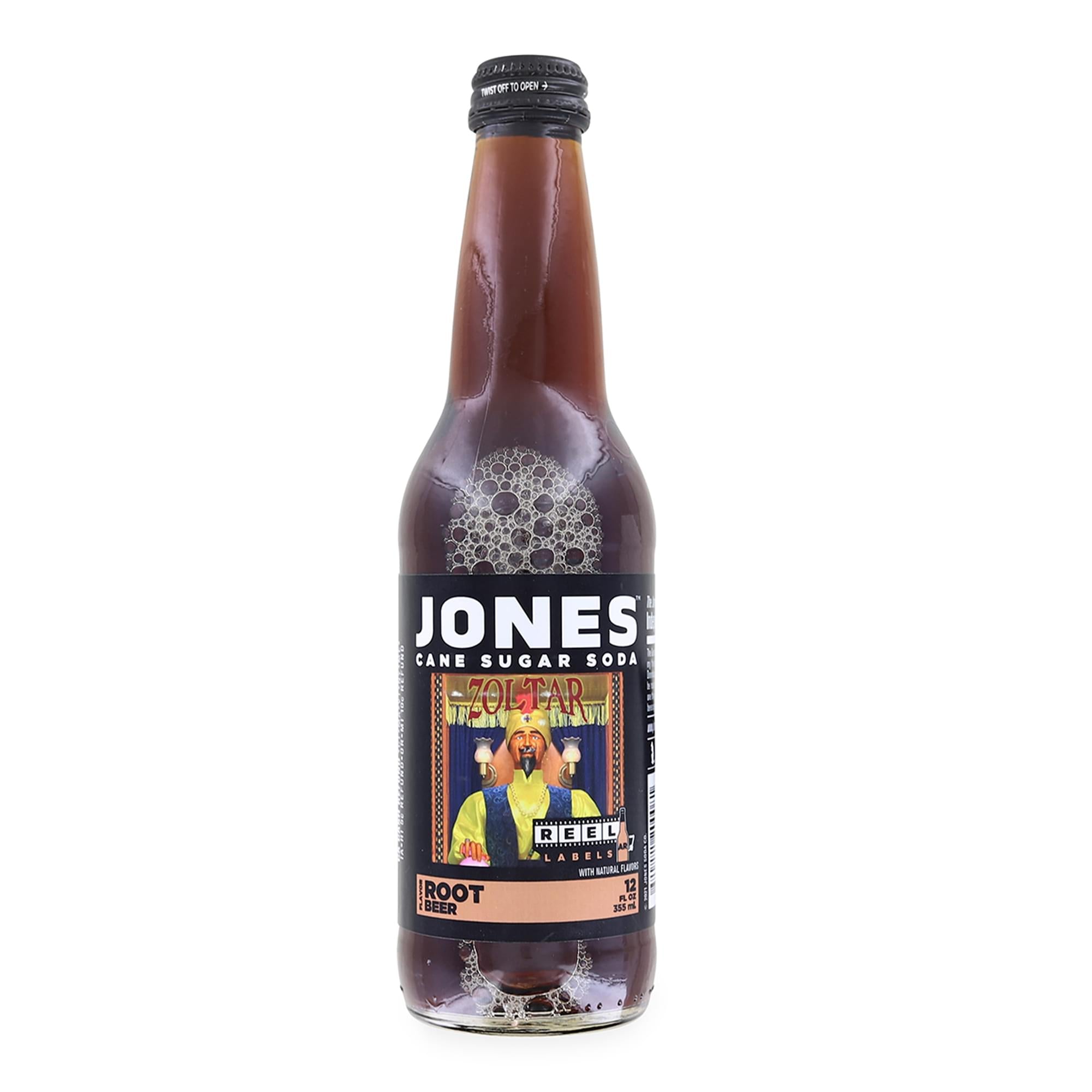 Zoltar AR 12oz Jones Soda Root Beer Reel Label - A Nostalgic Delight!