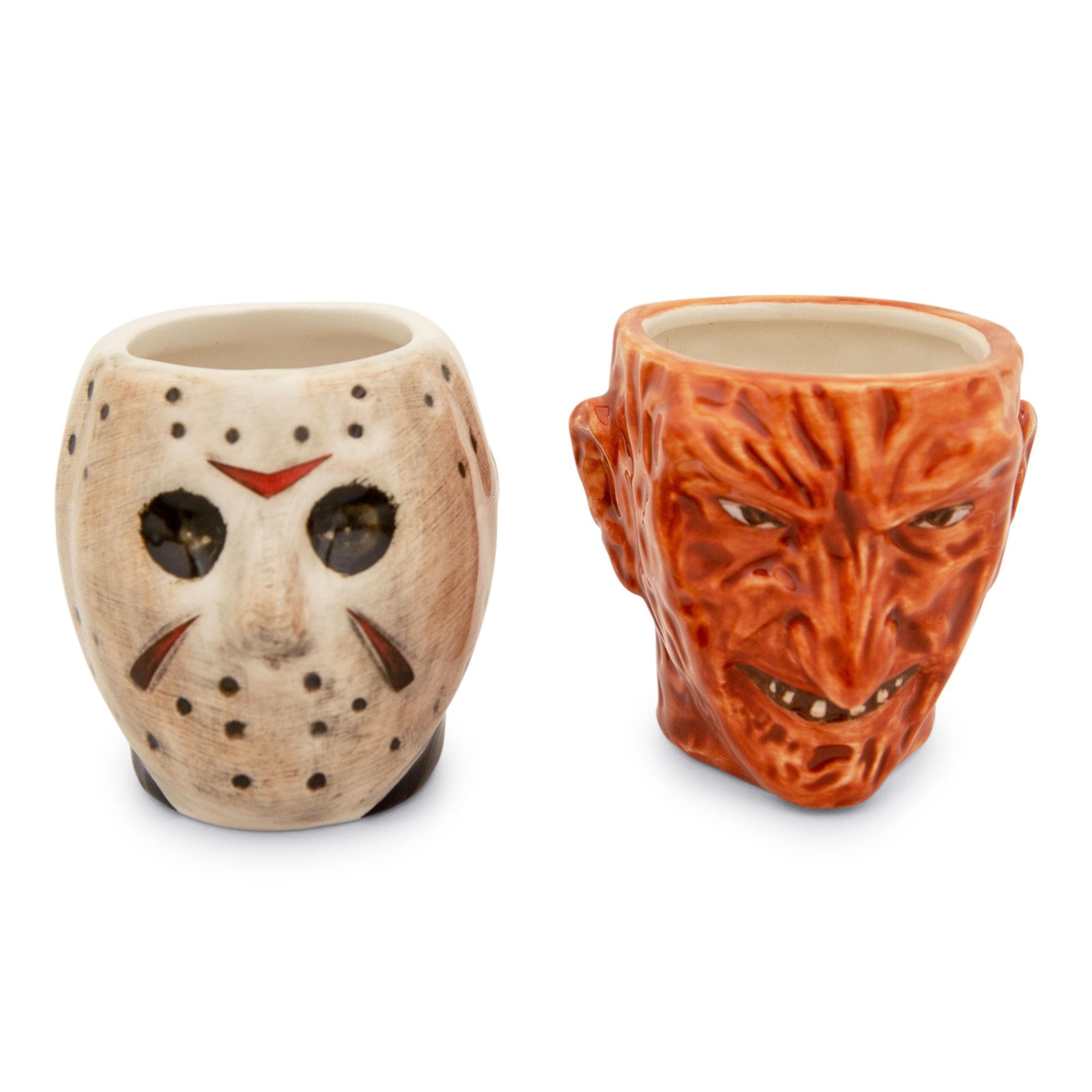Freddy vs. Jason 4-Ounce Ceramic Mini Mugs Set of 2 - Horror Fan's Dream