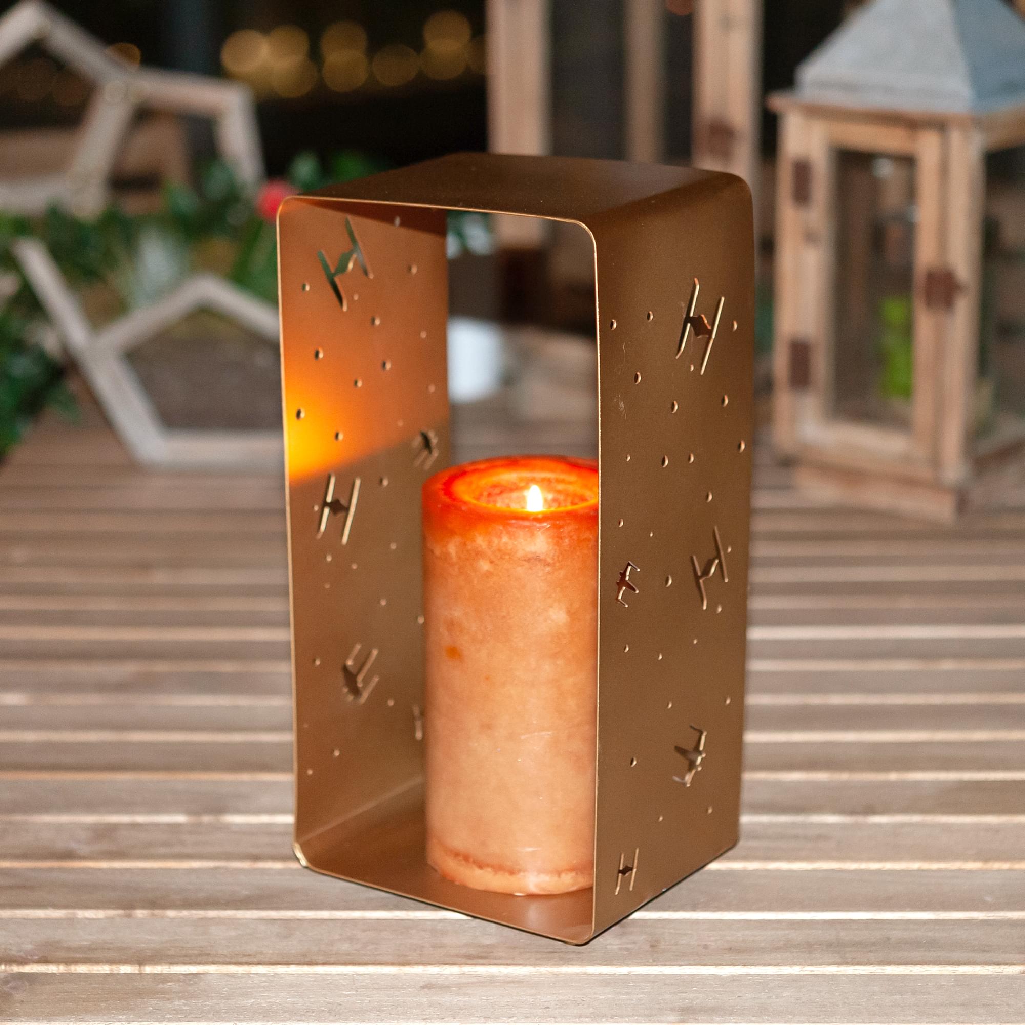 Epic Star Wars Gold-Stamped Lantern: X-Wing vs TIE Fighter Battle, 11.5-Inch