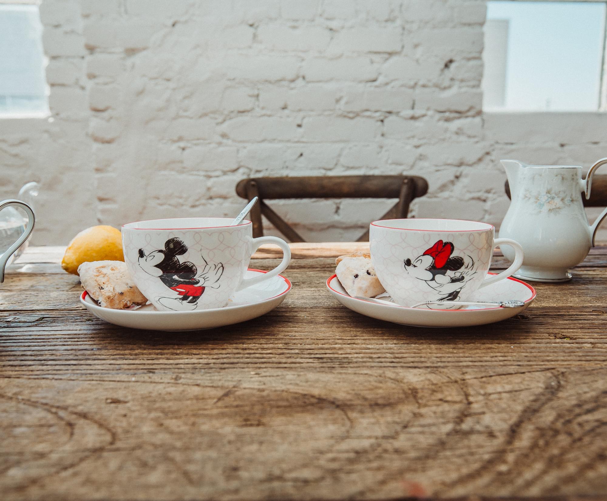 Disney's Enchanting Mickey and Minnie Bone China Teacup & Saucer Set - 2 Piece