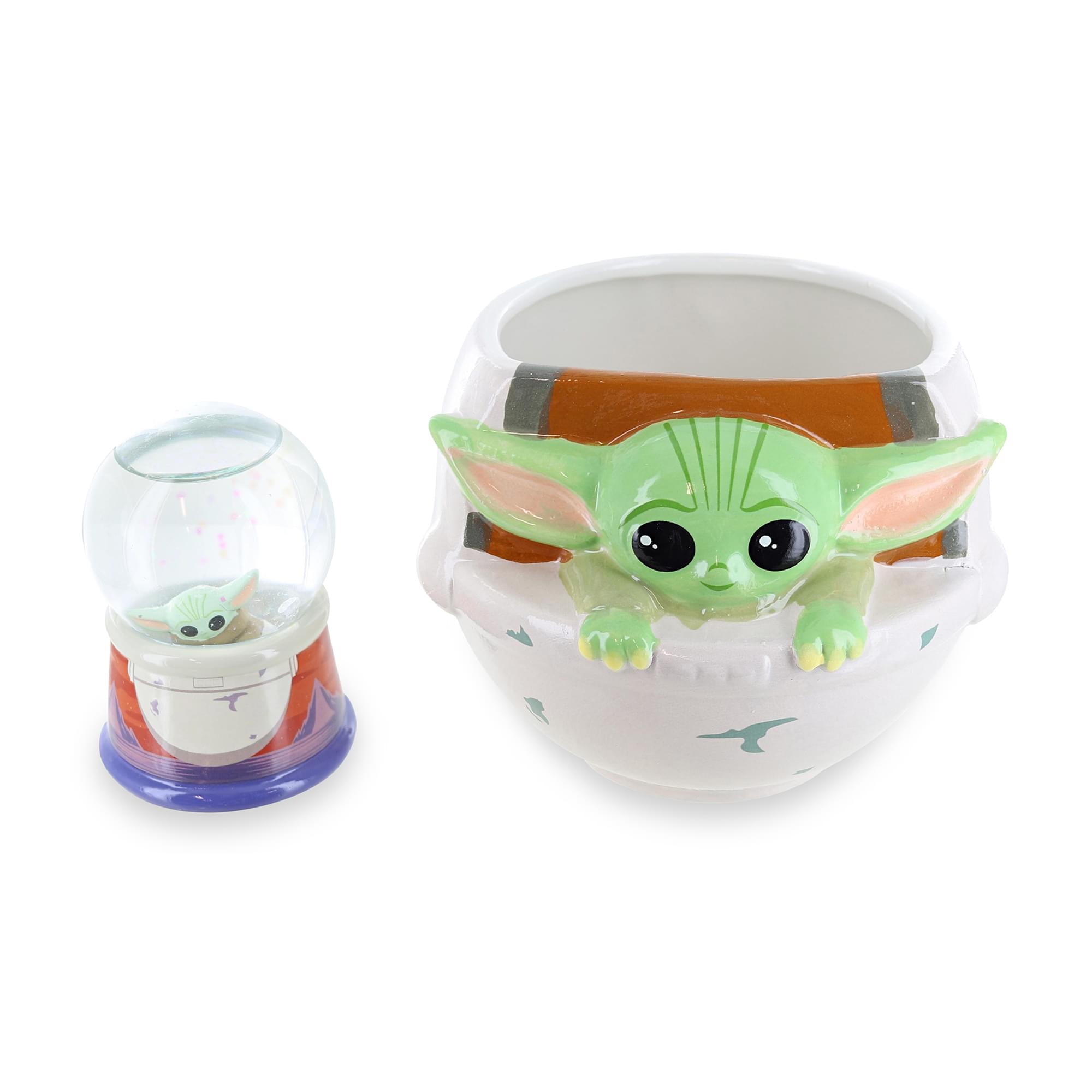 The Mandalorian Grogu 20 - Ounce Sculpted Mug & 2 - Inch Snow Globe Set - Star Wars