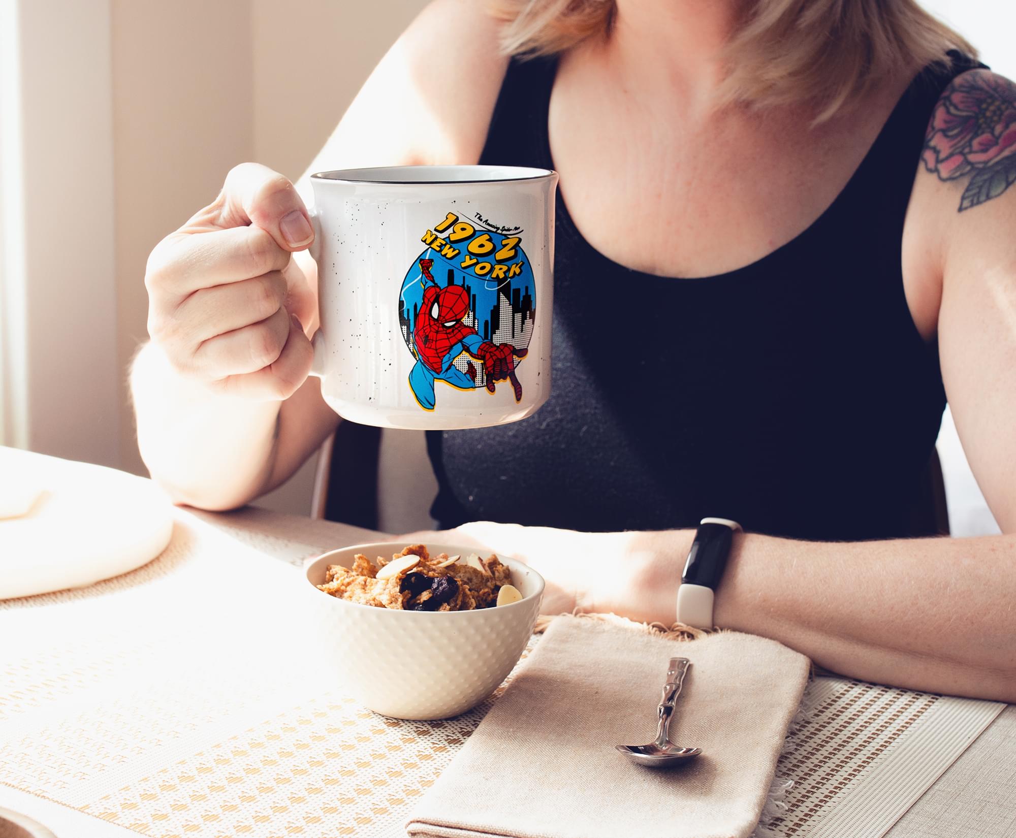 1962 Marvel Comics Spider-Man Ceramic Camper Mug - 20 Ounce