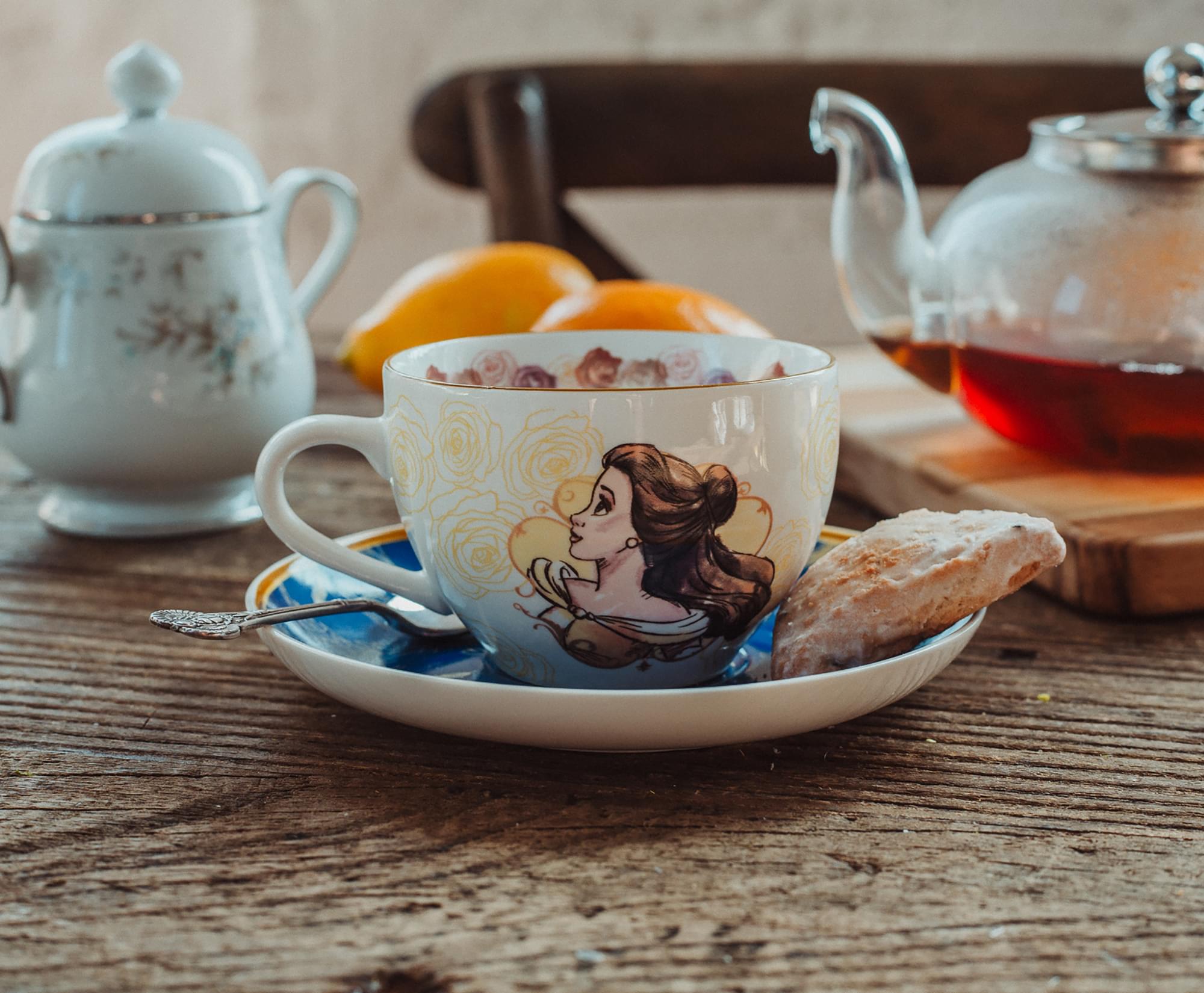Enchanting Disney Beauty and the Beast Bone China Teacup & Saucer Set (2-Piece)
