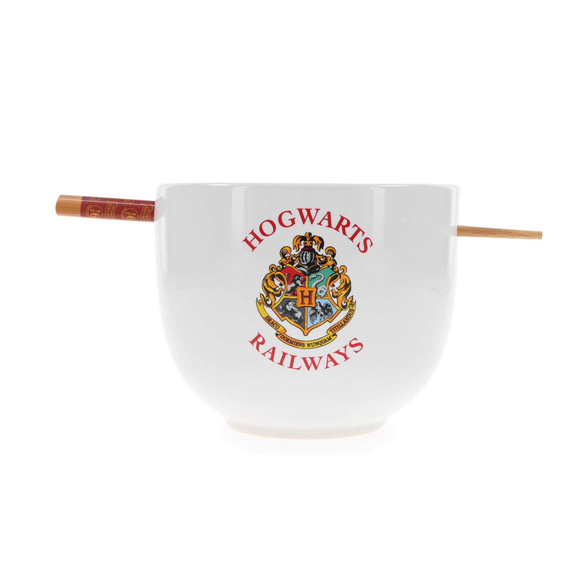 Harry Potter Hogwarts Express 20-Ounce Ceramic Ramen Bowl with Chopsticks Set