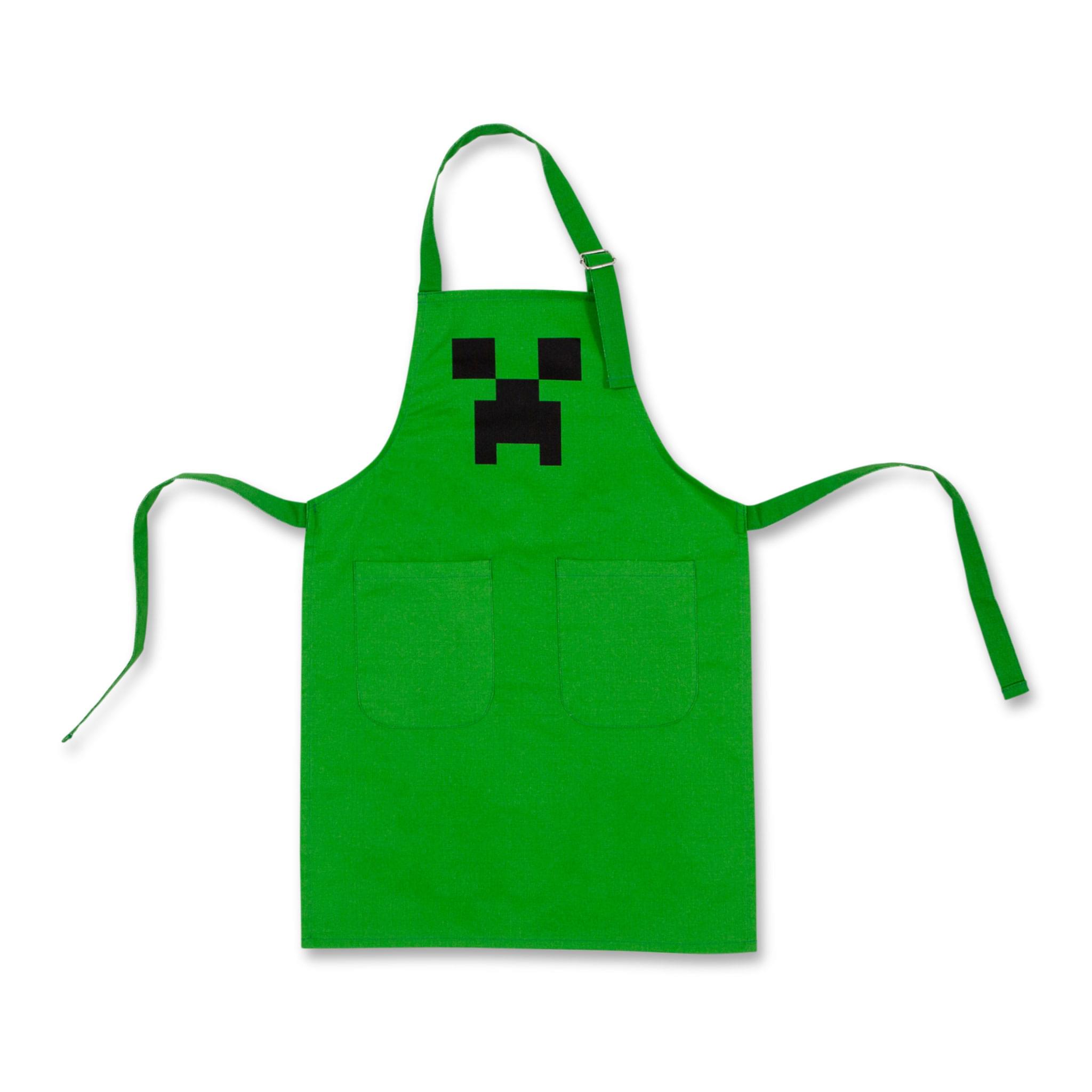 Minecraft Green Creeper Apron for Young Chefs
