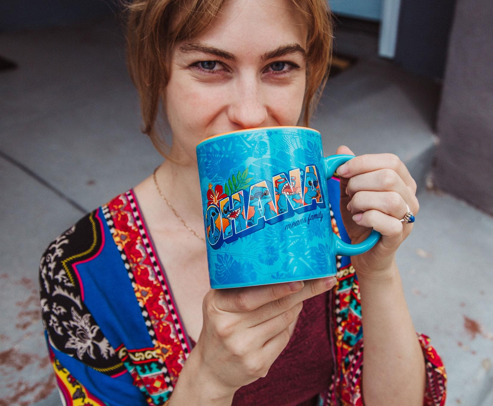 Disney Lilo & Stitch Ohana Means Family 20-Ounce Ceramic Mug - A Tropical Treat!