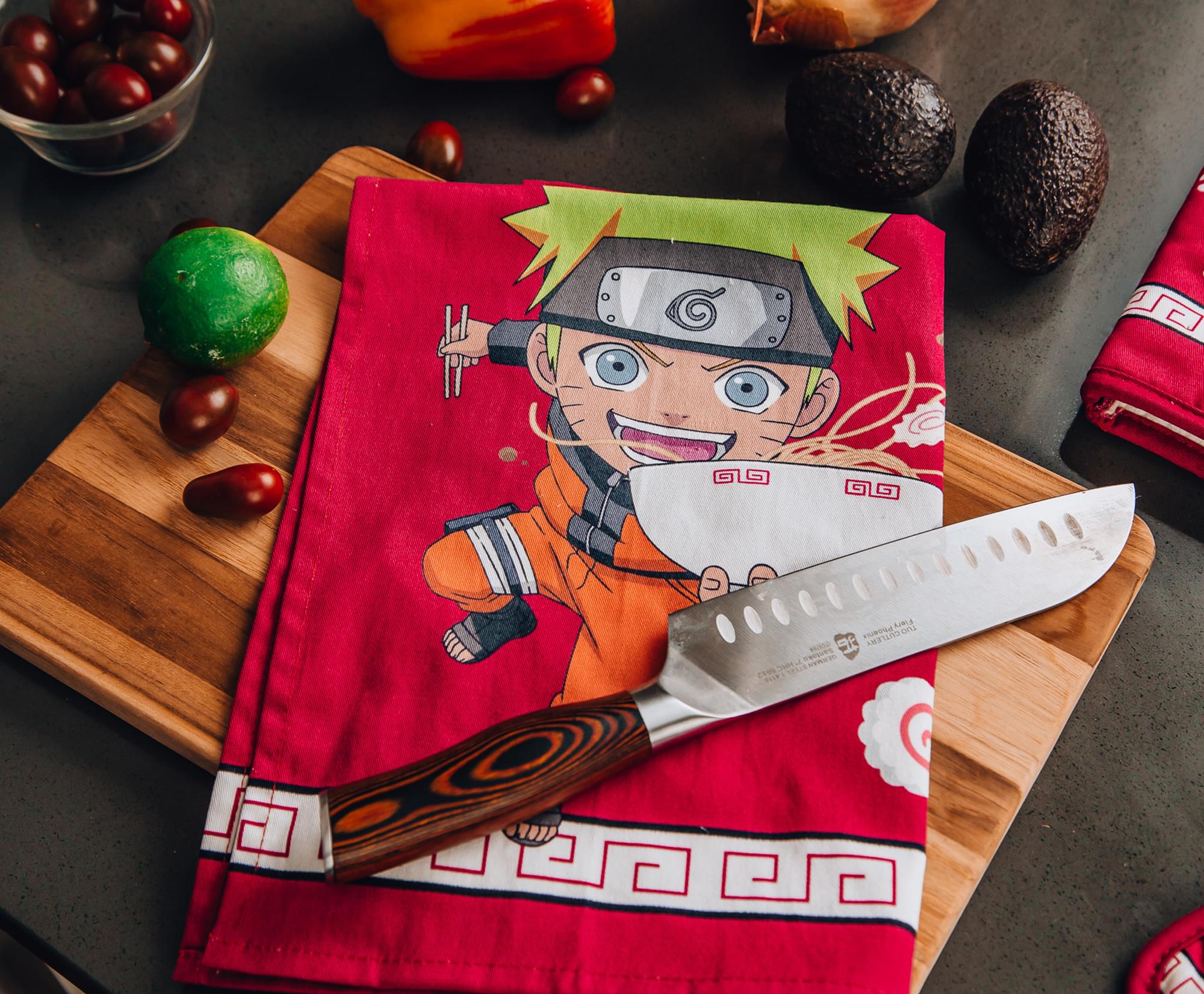 Naruto Chibi Ramen-Inspired 3-Piece Kitchen Set: Oven Mitt, Dish Towel, and Pot Holder