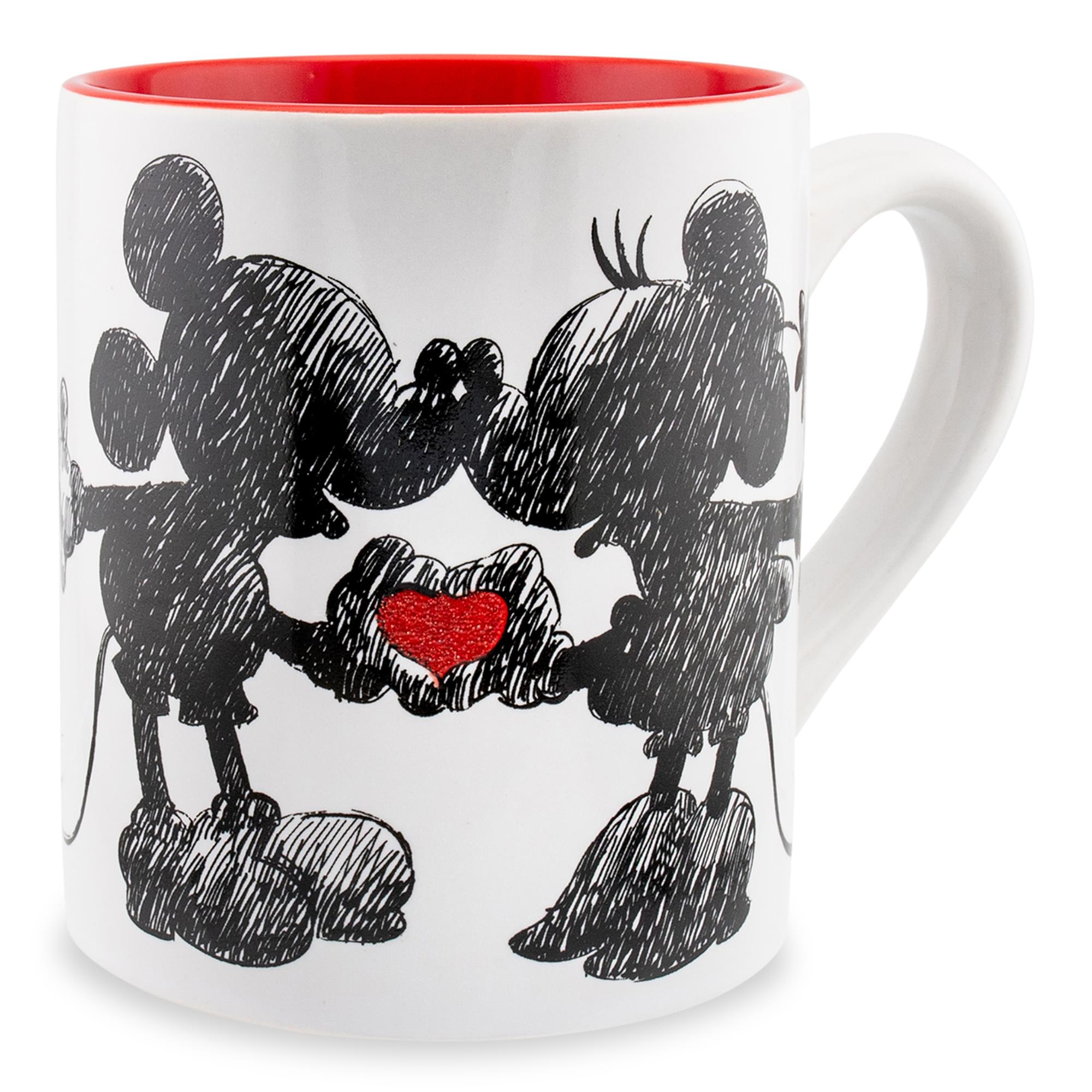 Disney Mickey & Minnie Glitter Ceramic 14 - Ounce Mug