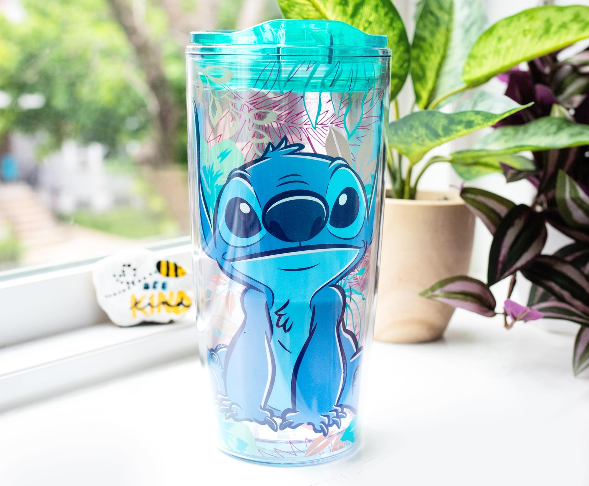Disney Lilo & Stitch 20-Ounce Travel Tumbler with Slide Close Lid