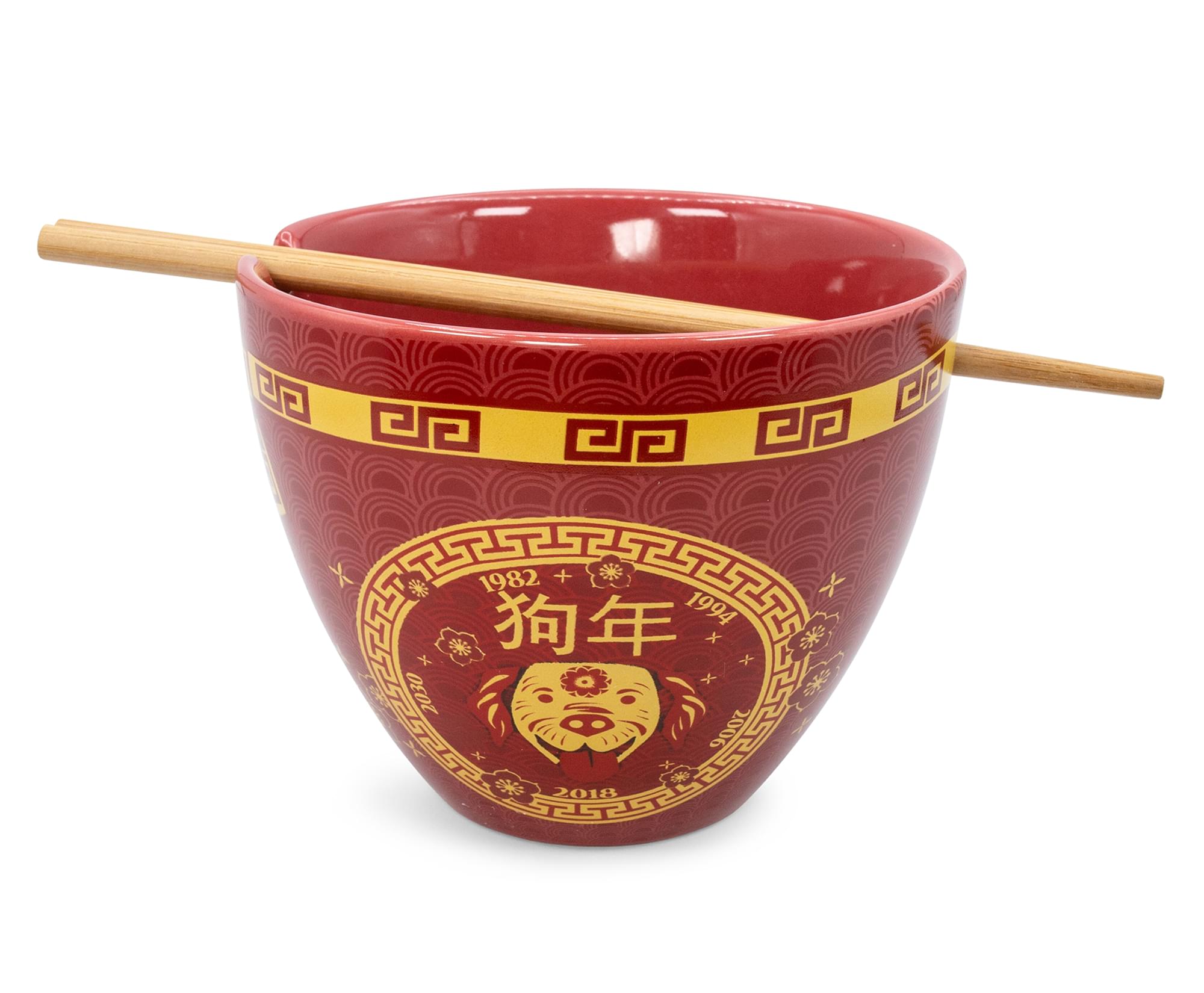 Lucky Dog Chinese Zodiac Ramen Bowl & Chopstick Set