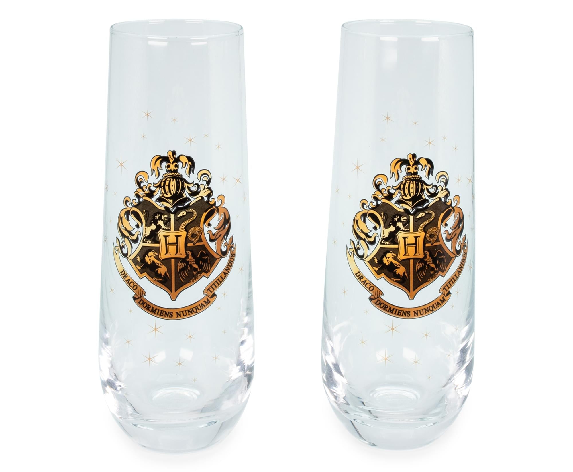Harry Potter Hogwarts 9 - Ounce Magic Flute Stemless Glasses (Set of 2)
