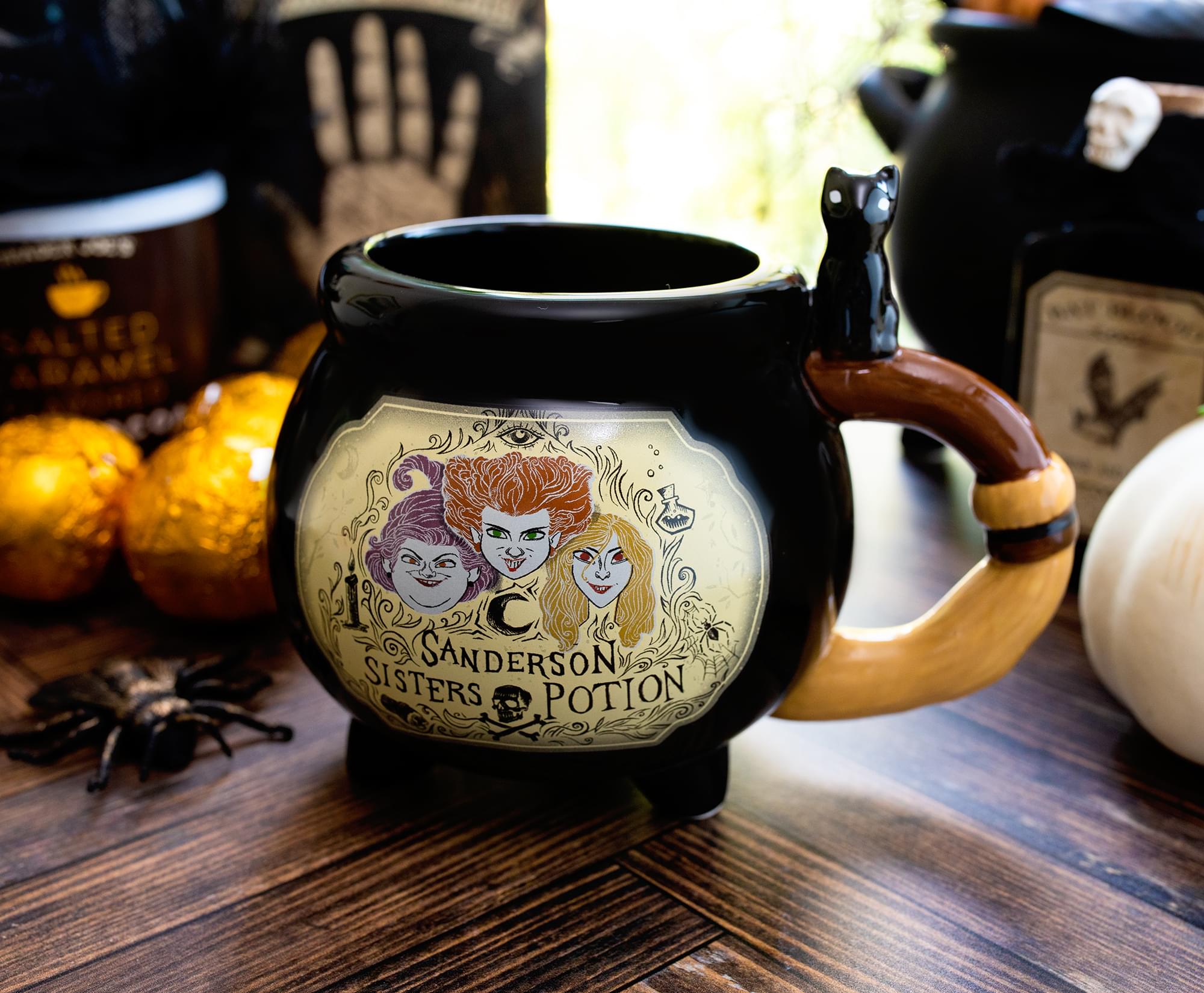 Enchanting Disney Hocus Pocus Sanderson Sisters Ceramic Cauldron Mug - 20 Oz