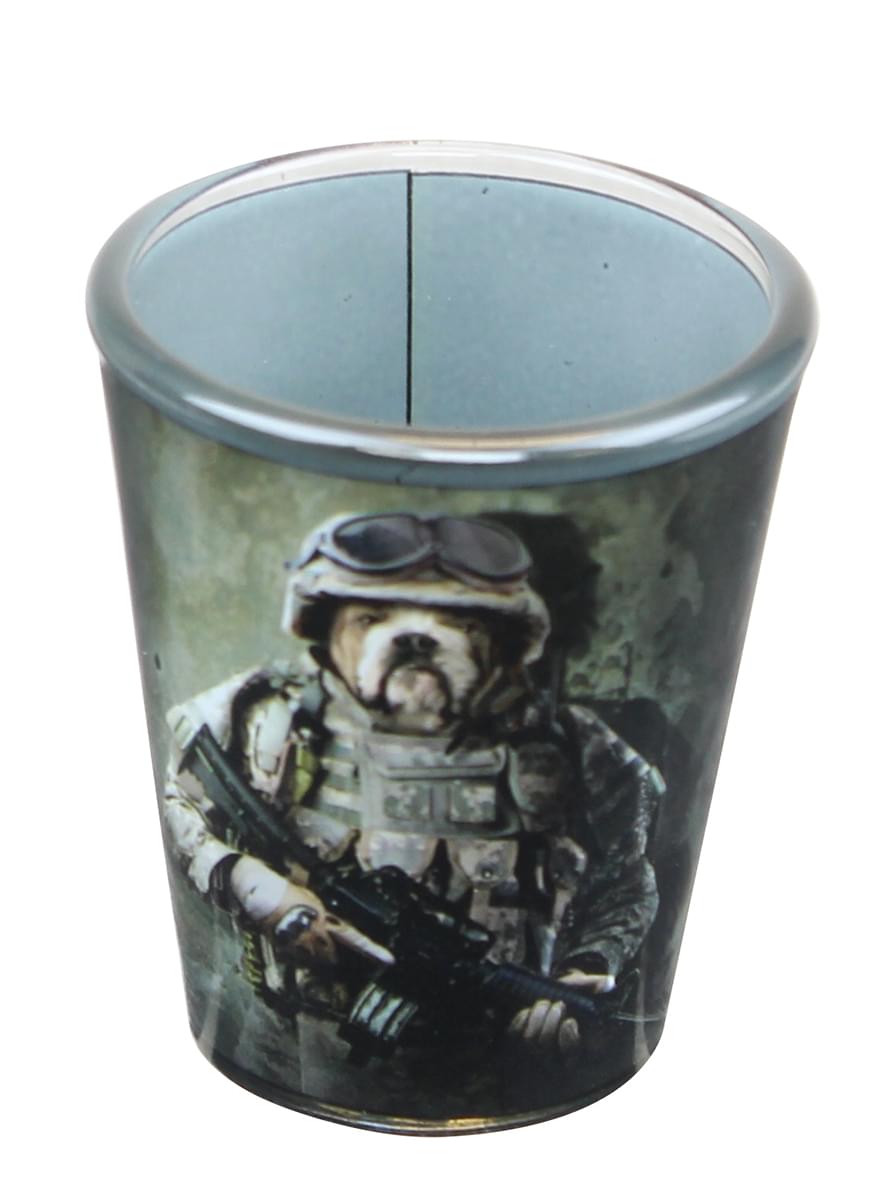 Wild Warrior Dog 2oz Shot Glass