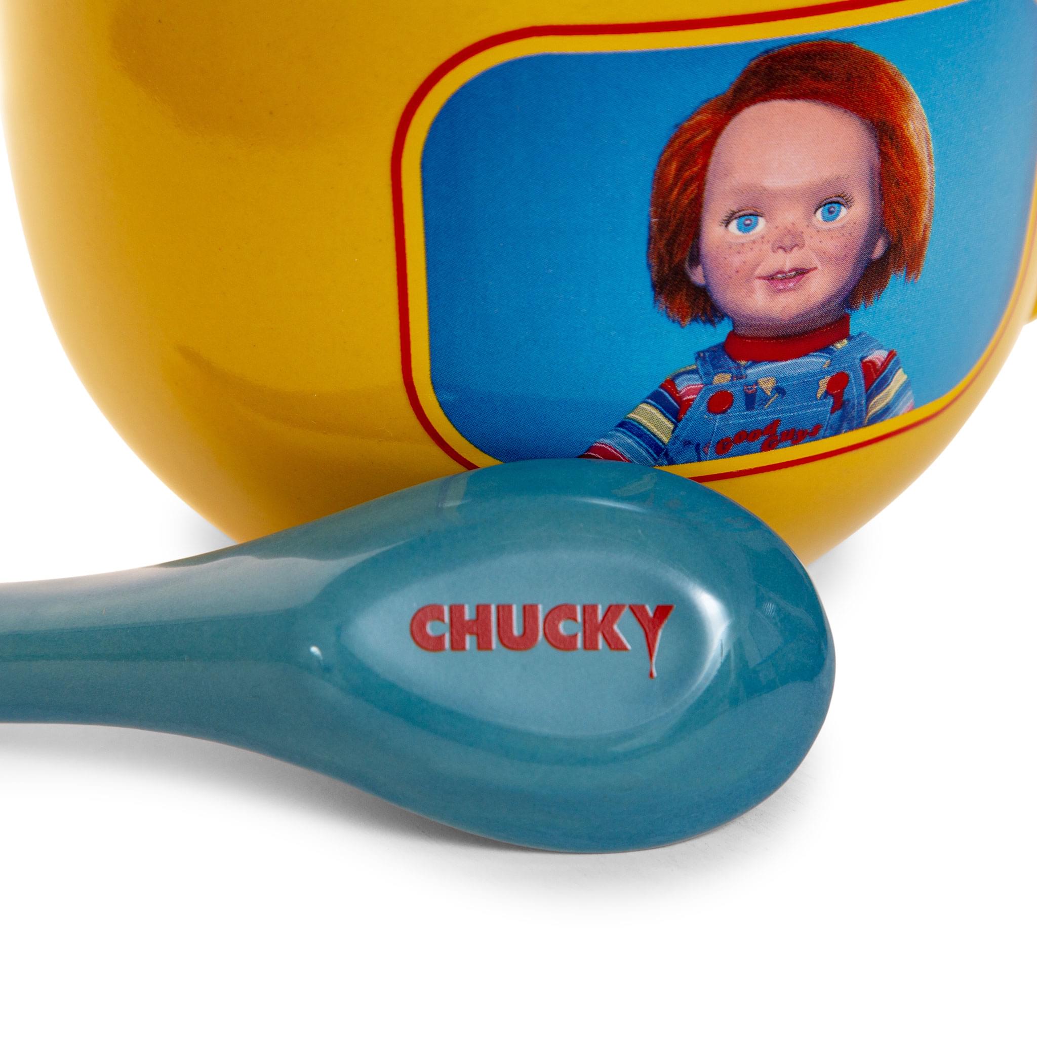 Chucky Good Guys Ceramic Soup Mug with Spoon - 24 Ounce Horror Lover's Delight