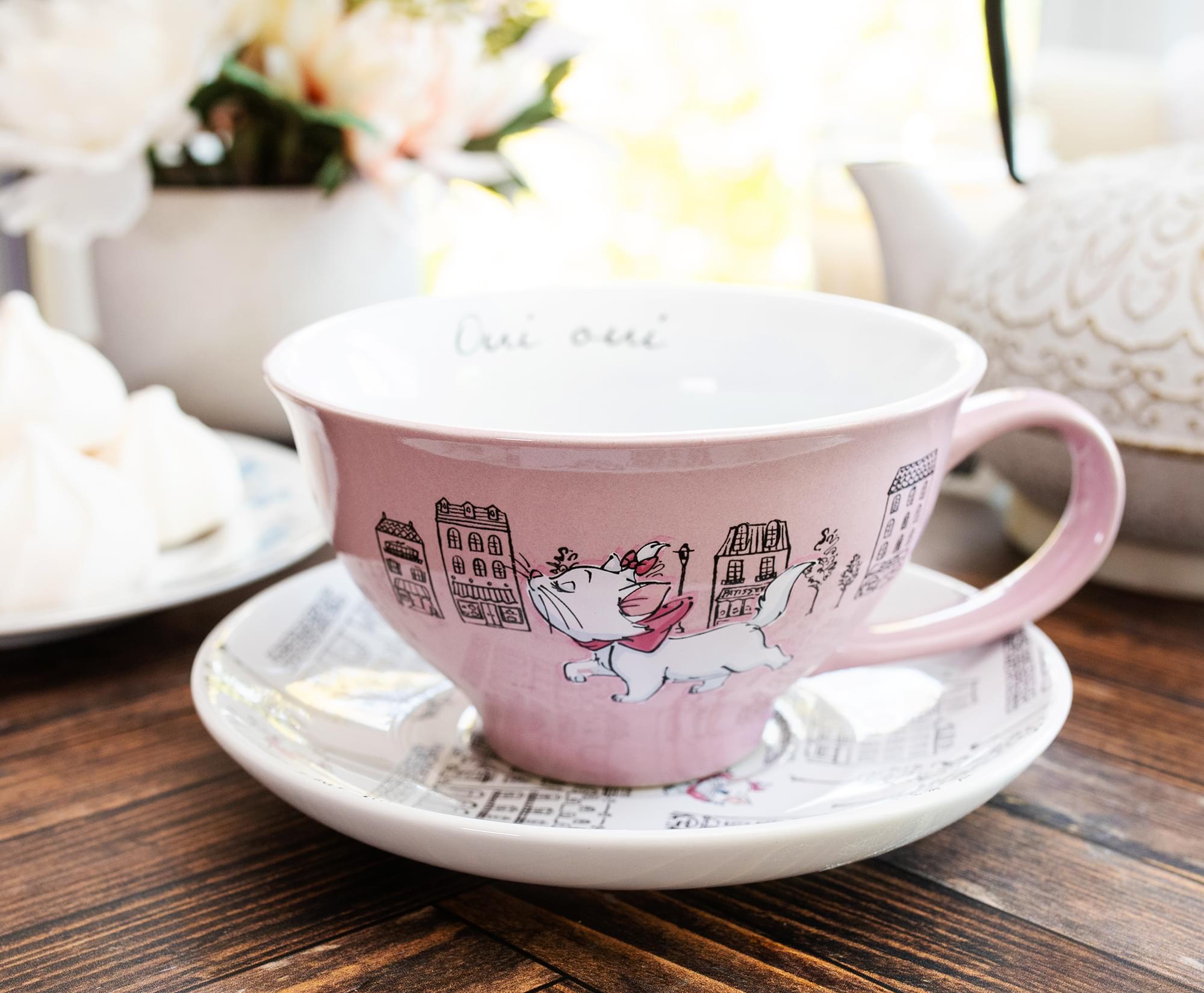 Enchanting Disney The Aristocats Marie Ceramic Teacup & Saucer Set