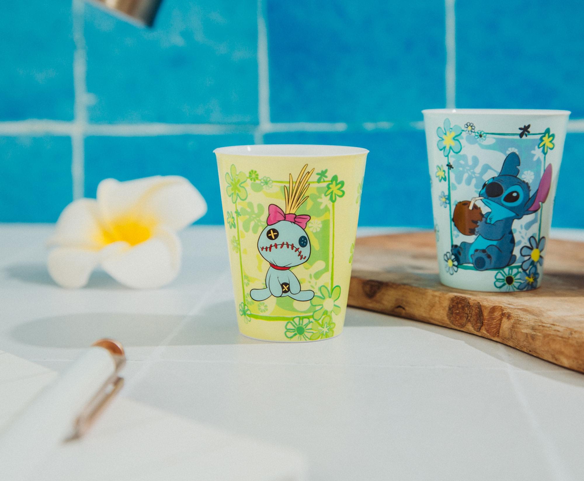 Disney Lilo & Stitch Tropical 2-Ounce Plastic Mini Cups (Set of 4) - Beachy Fun for All!