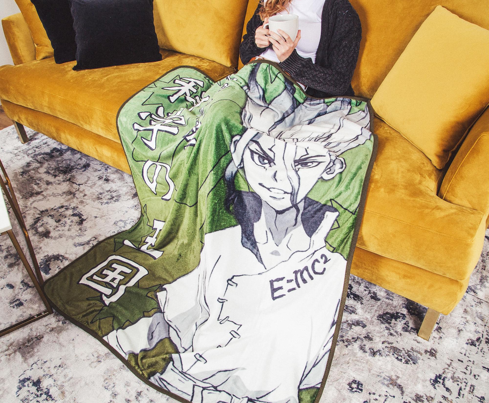 Dr. Stone Senku Ishigami Super Comfy Fleece Throw Blanket - 45x60 Inches