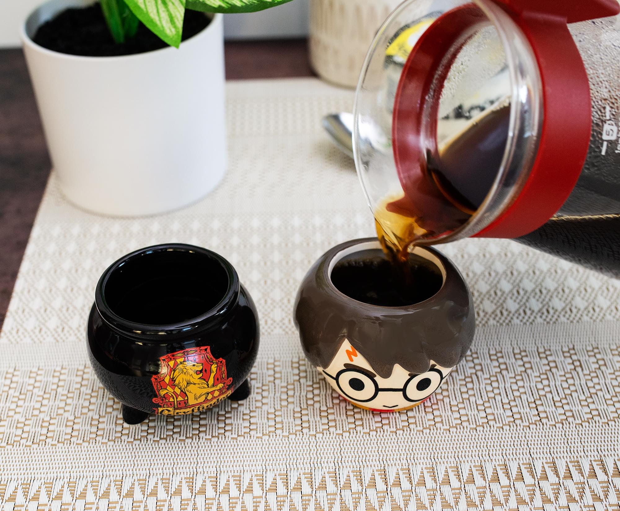Magical Harry Potter Chibi Harry & Cauldron Ceramic Mini Mugs Set of 2