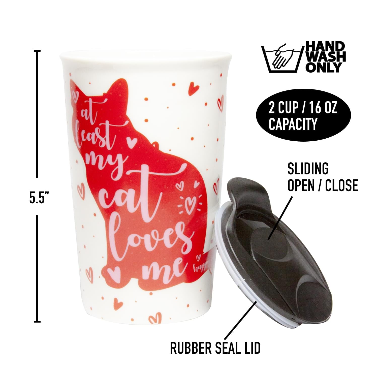 Adorable Cat Lover's Ceramic Coffee Mug - 9 Oz, Ideal Gift