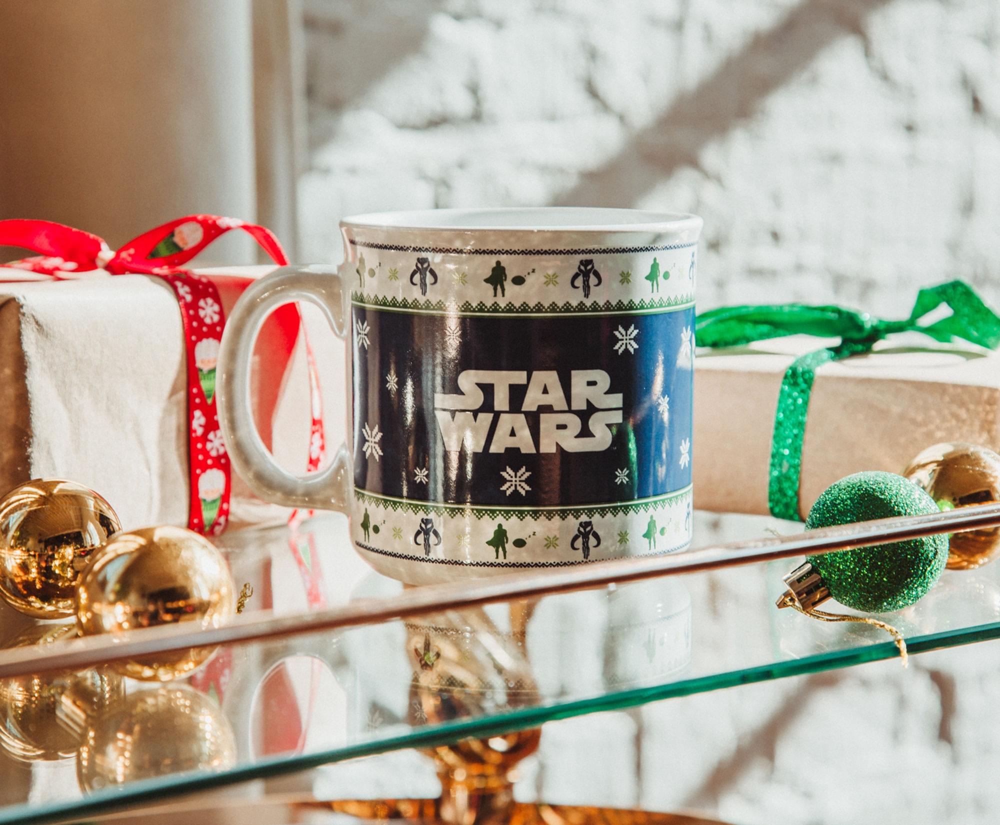 Star Wars: The Mandalorian Grogu Holiday Ceramic Camper Mug - 20 Ounces